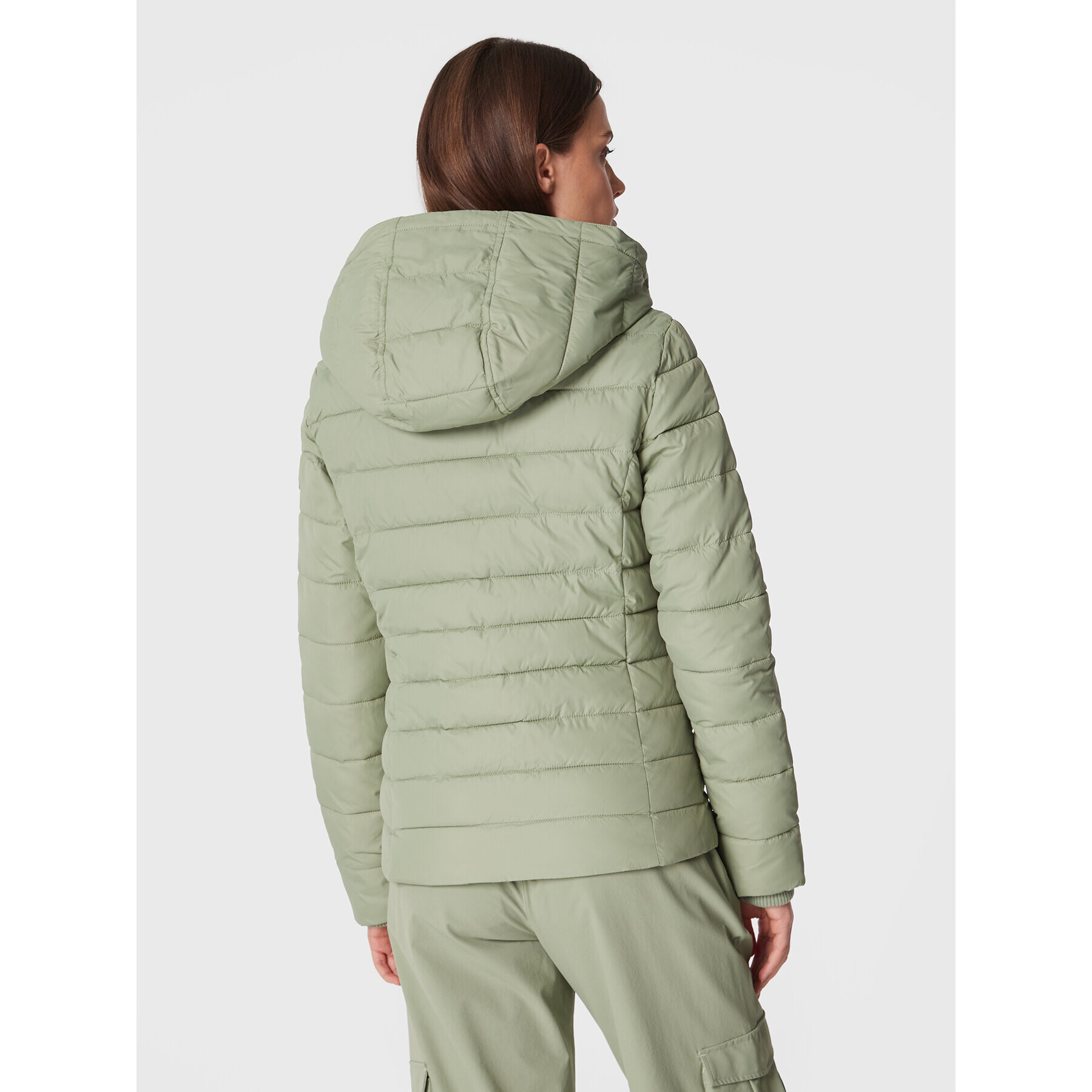 Tommy Jeans Geacă din puf Basic DW0DW13741 Verde Regular Fit - Pled.ro