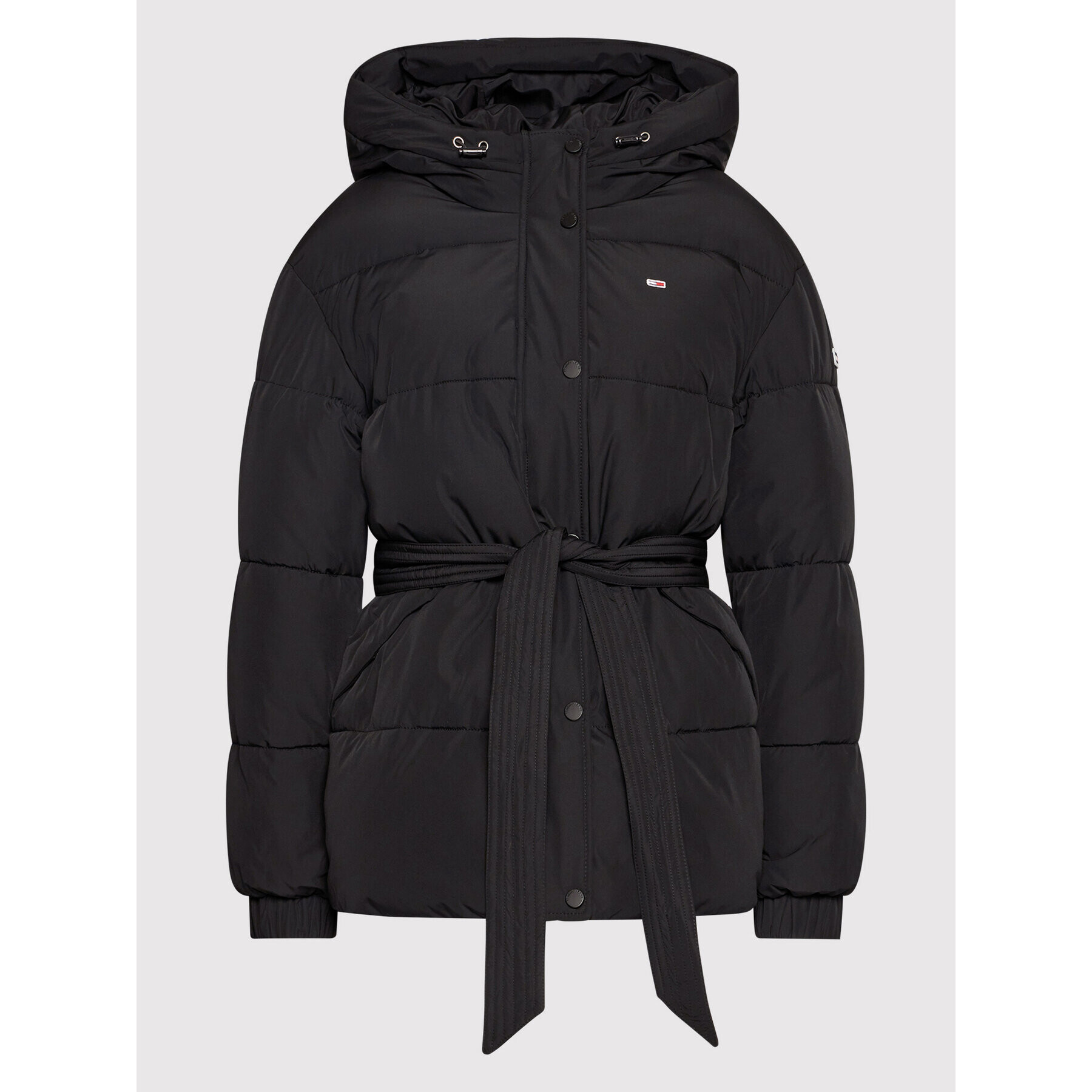 Tommy Jeans Geacă din puf Belted Puffer DW0DW11101 Negru Regular Fit - Pled.ro