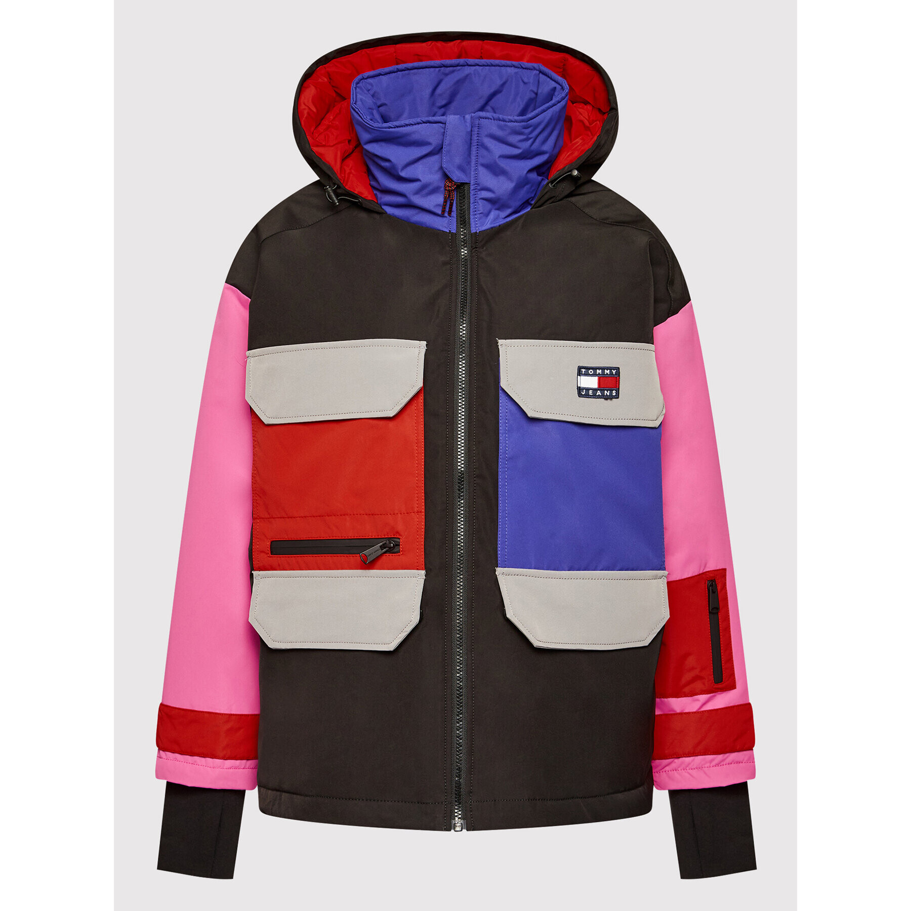 Tommy Jeans Geacă din puf Colorblock DW0DW11328 Colorat Relaxed Fit - Pled.ro