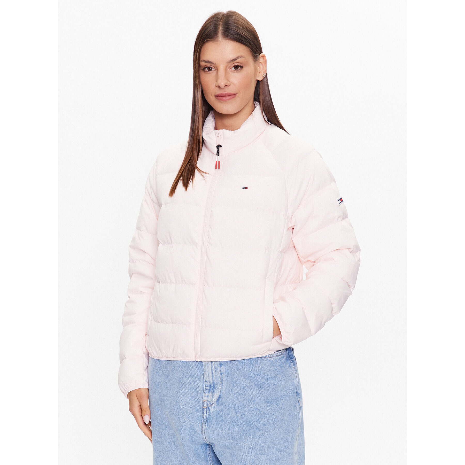 Tommy Jeans Geacă din puf DW0DW14929 Roz Regular Fit - Pled.ro