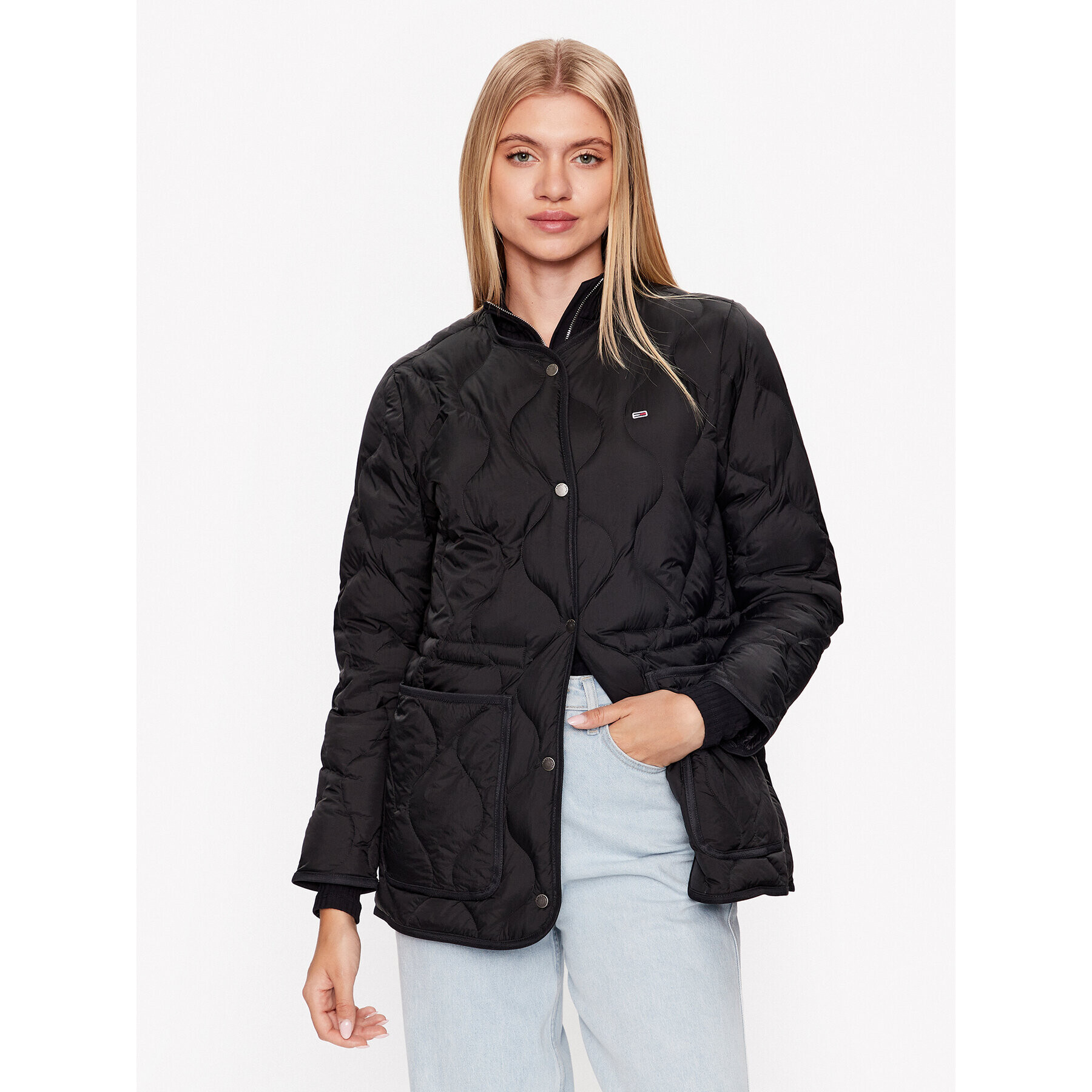 Tommy Jeans Geacă din puf DW0DW15837 Negru Regular Fit - Pled.ro