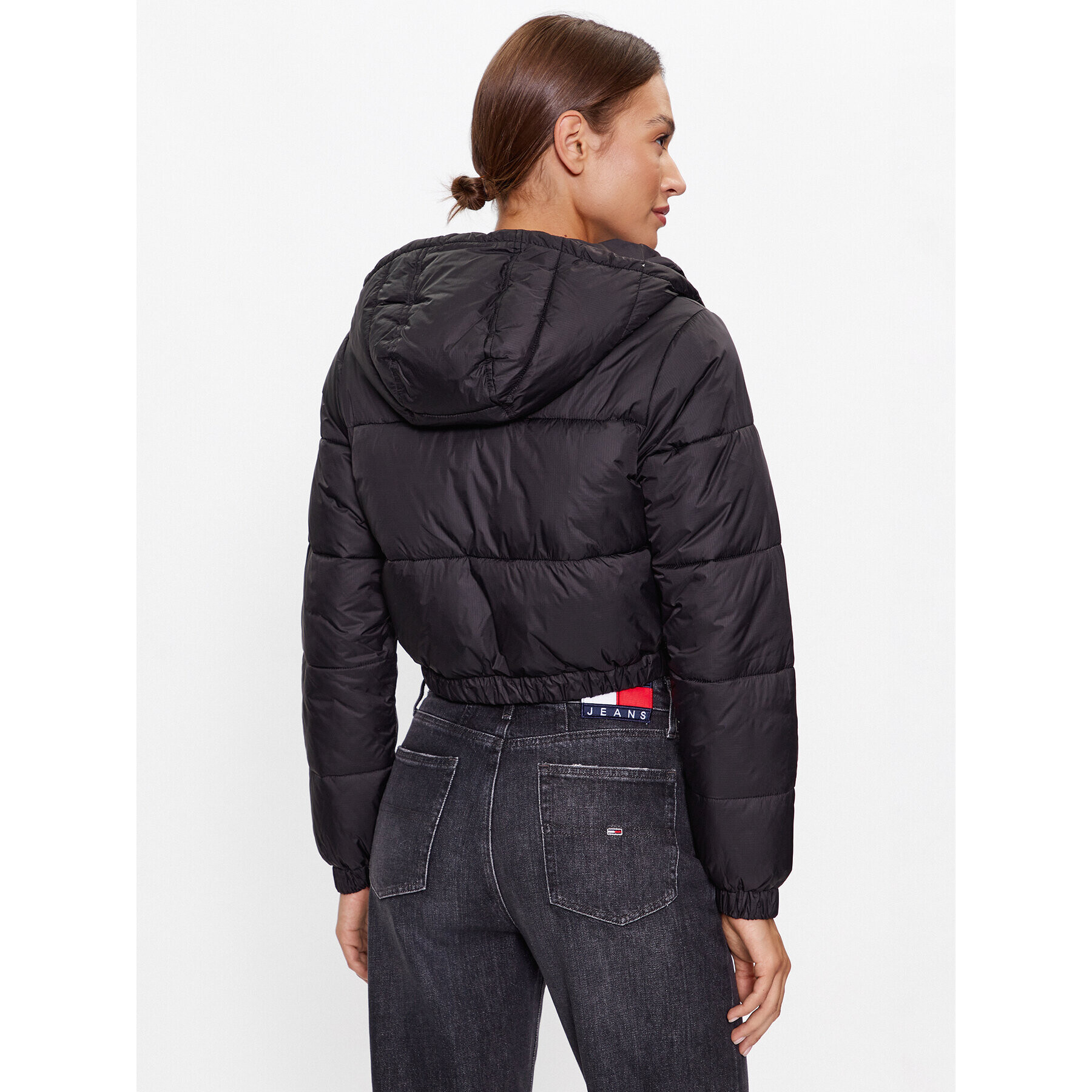 Tommy Jeans Geacă din puf DW0DW15964 Negru Regular Fit - Pled.ro