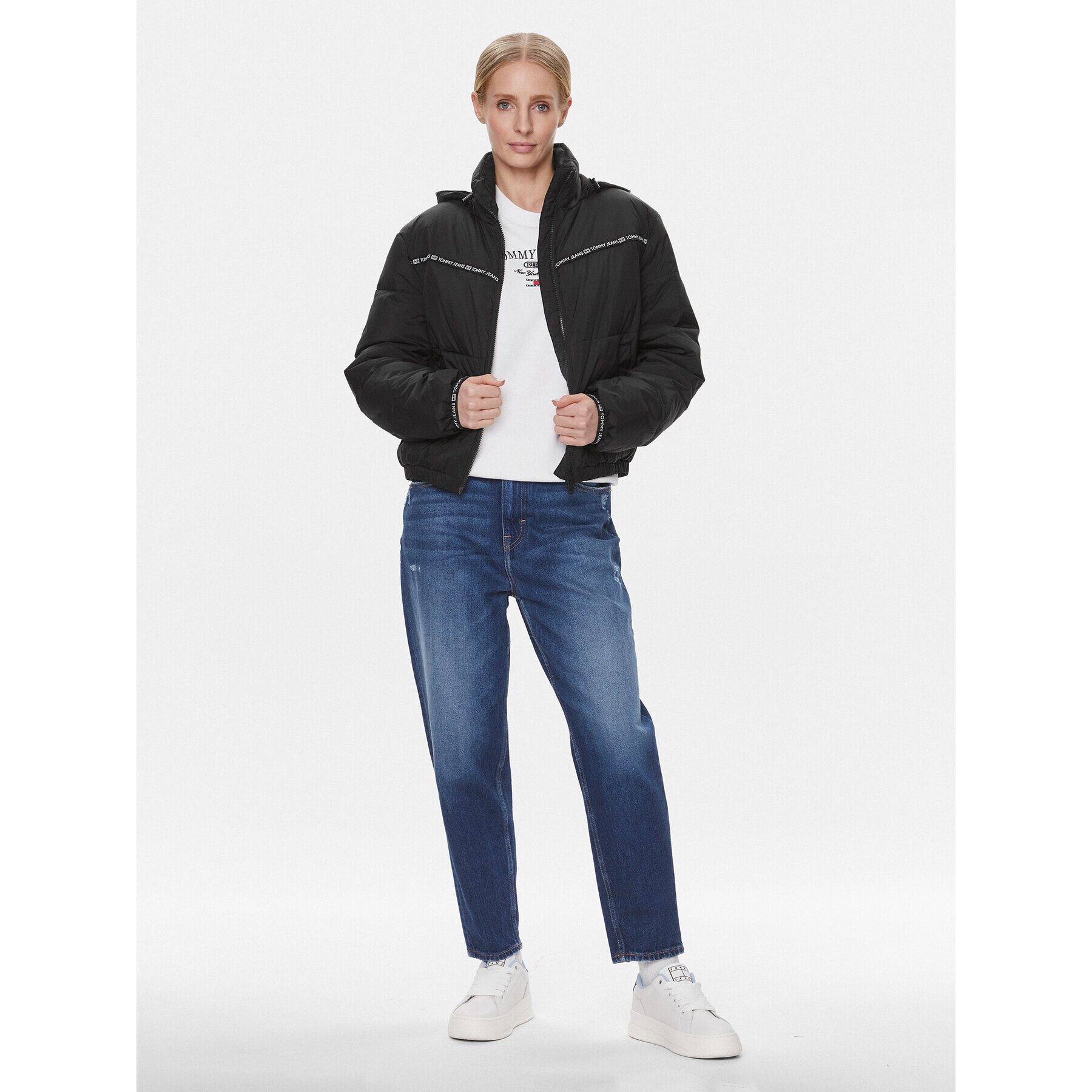 Tommy Jeans Geacă din puf DW0DW17238 Negru Regular Fit - Pled.ro