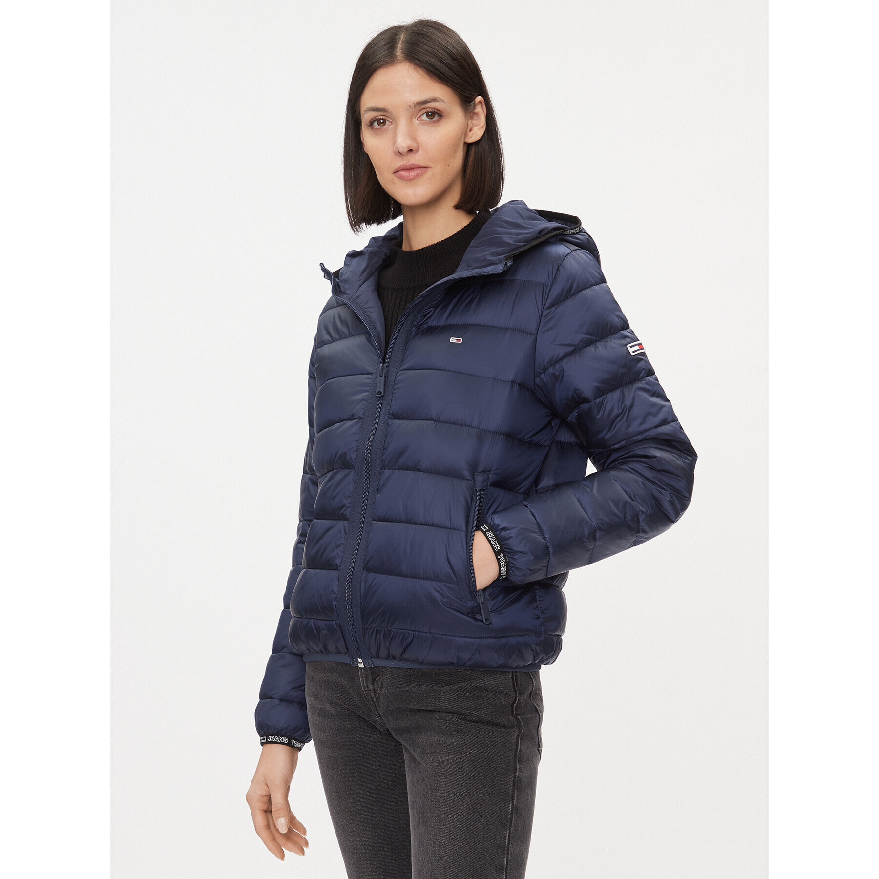 Tommy Jeans Geacă din puf Quilted DW0DW09350 Bleumarin Regular Fit - Pled.ro