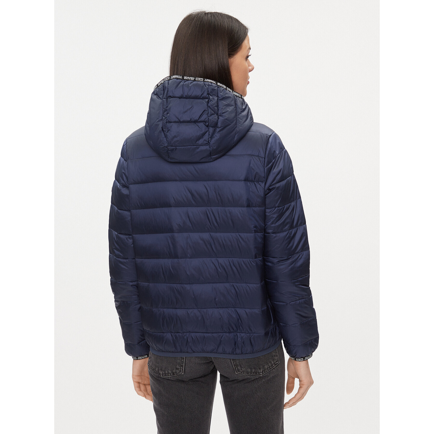 Tommy Jeans Geacă din puf Quilted DW0DW09350 Bleumarin Regular Fit - Pled.ro