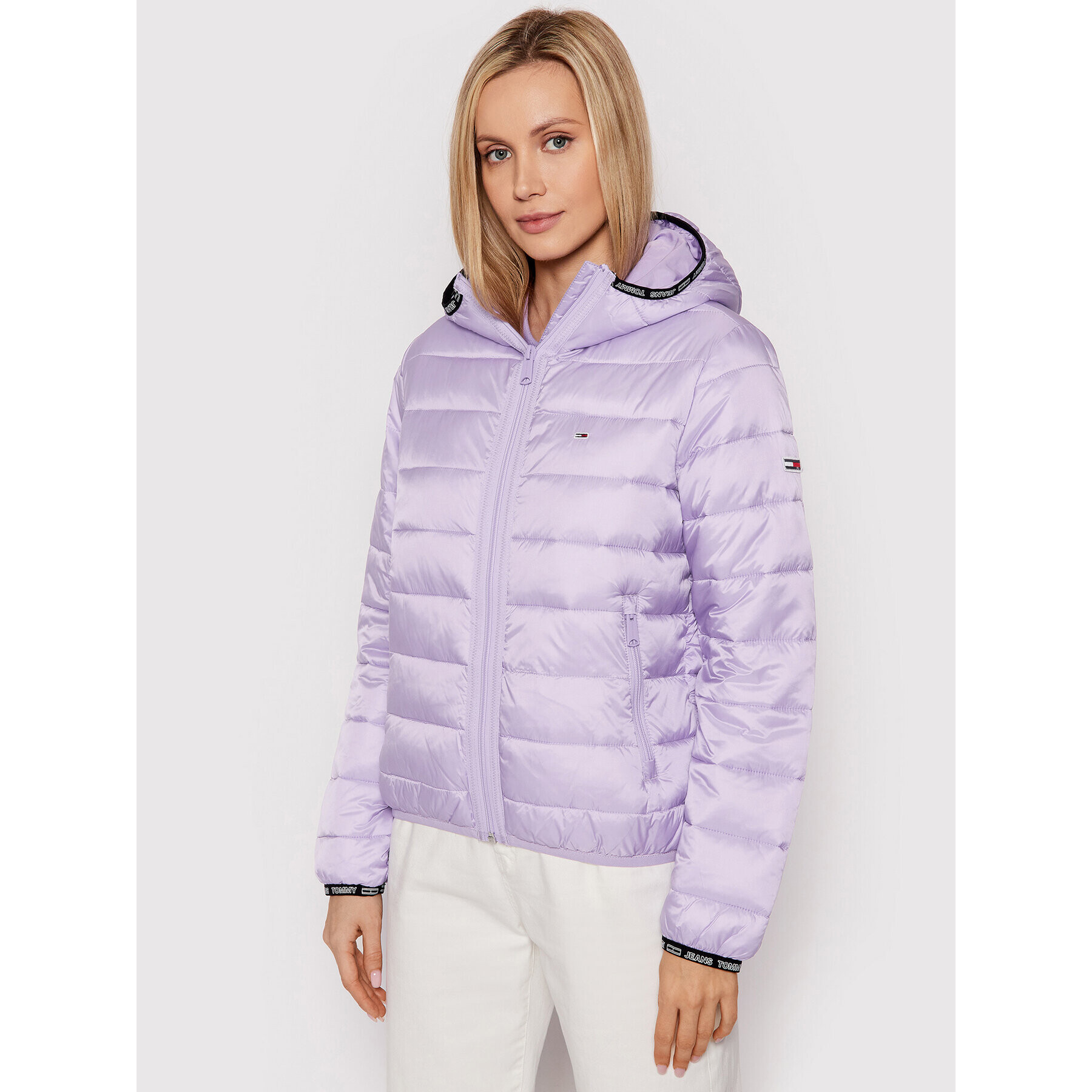 Tommy Jeans Geacă din puf Quilted Tape DW0DW09350 Violet Relaxed Fit - Pled.ro