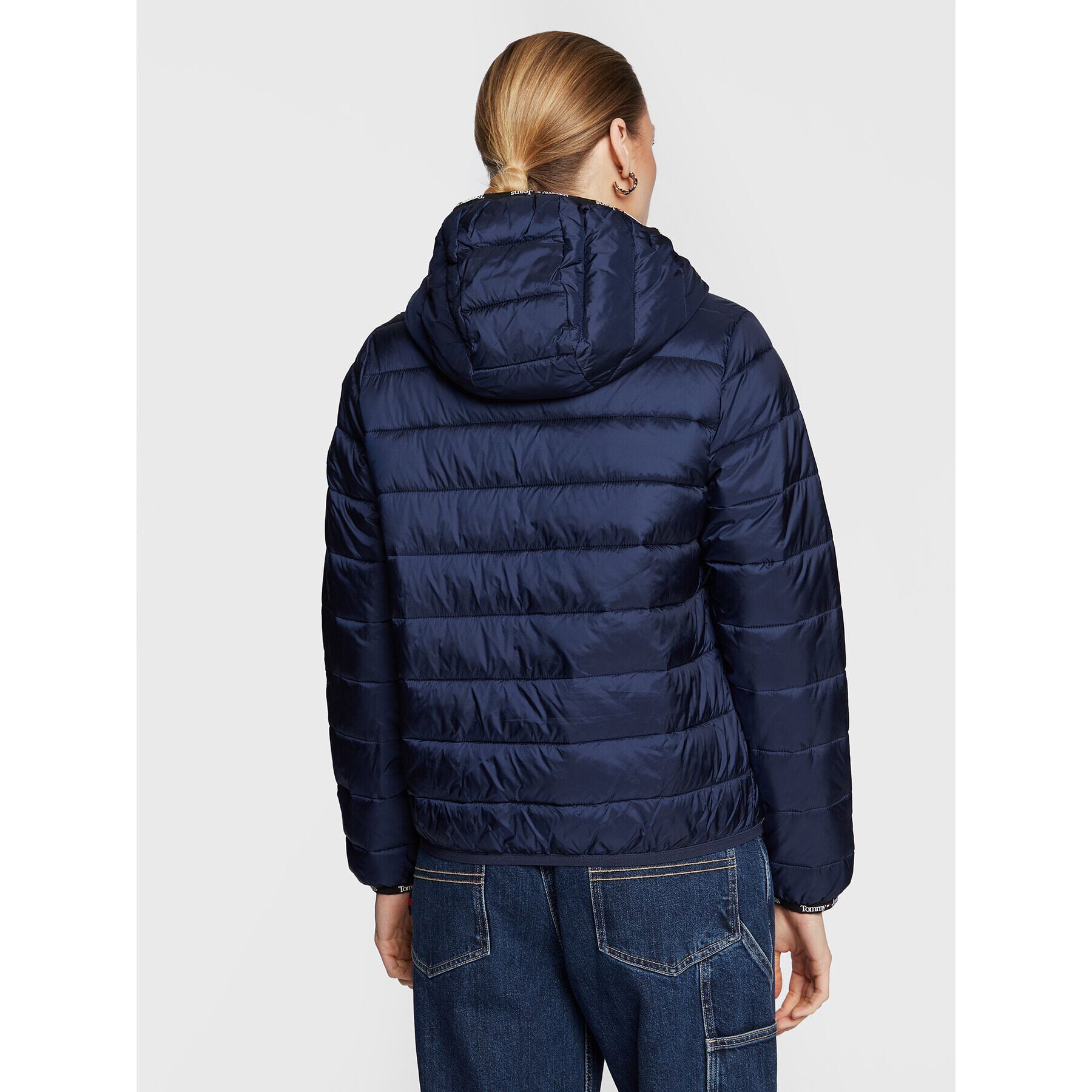 Tommy Jeans Geacă din puf Quilted Tape DW0DW15168 Bleumarin Regular Fit - Pled.ro