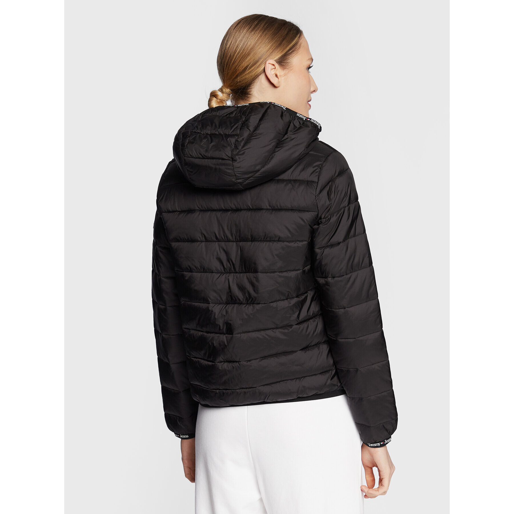 Tommy Jeans Geacă din puf Quilted Tape DW0DW15168 Negru Regular Fit - Pled.ro