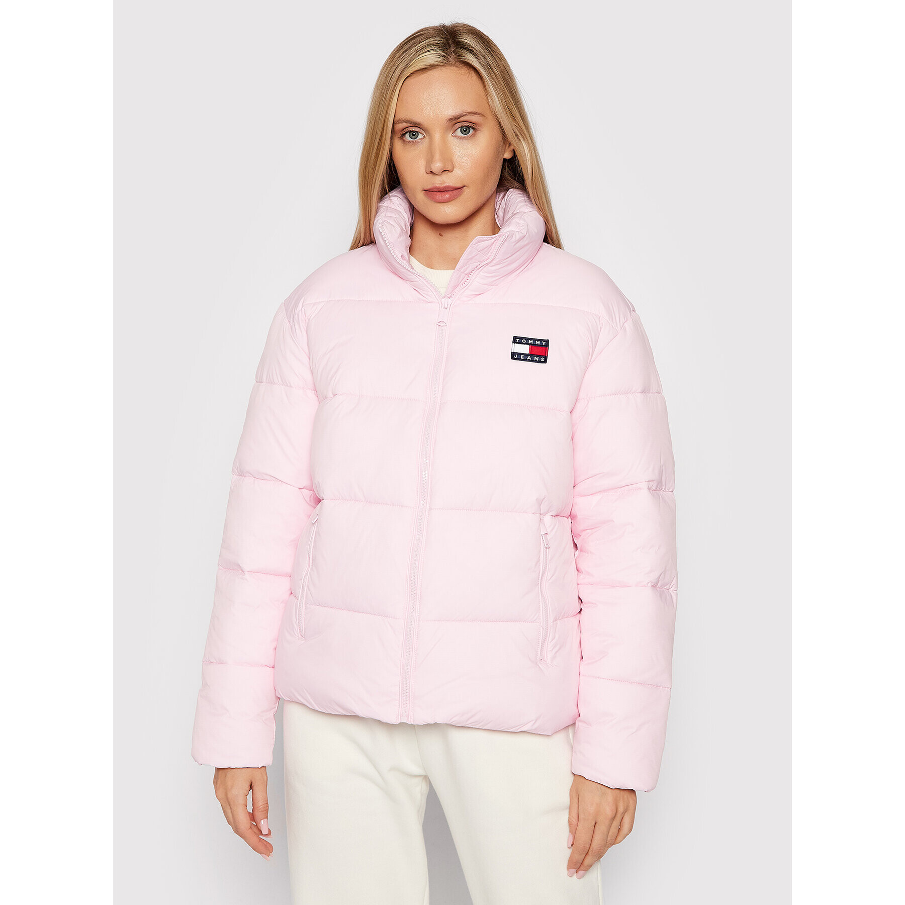 Tommy Jeans Geacă din puf Tjw Modern DW0DW11623 Roz Regular Fit - Pled.ro