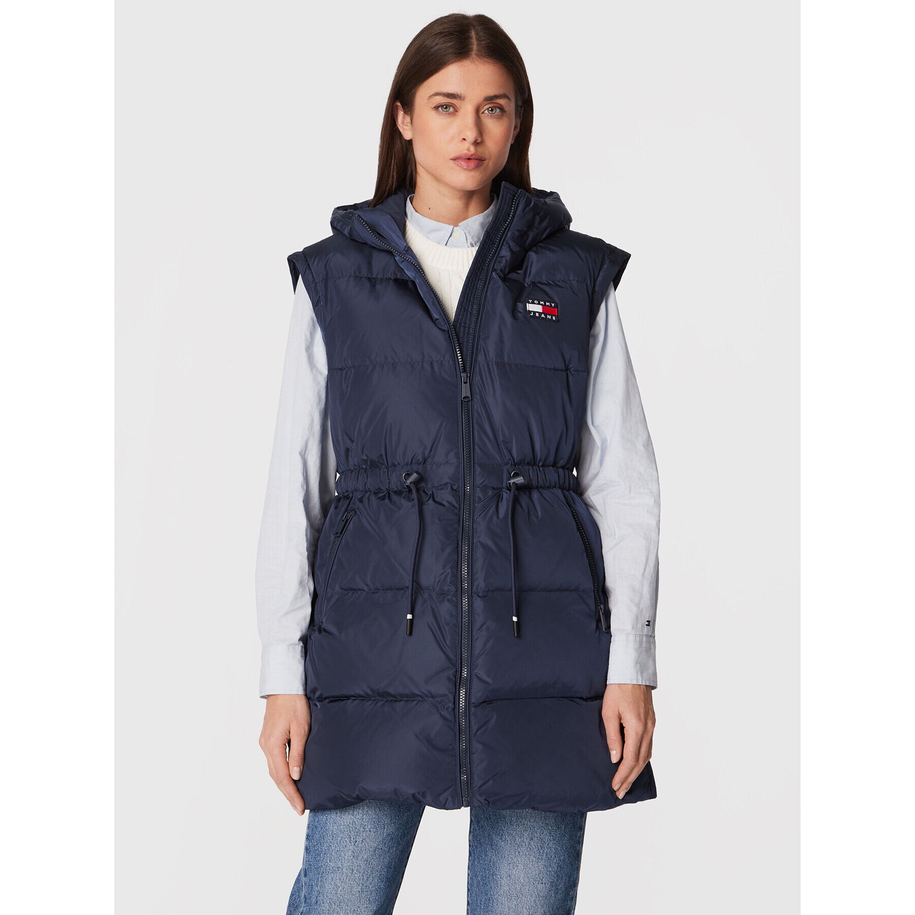 Tommy Jeans Geacă din puf Vest DW0DW11843 Bleumarin Regular Fit - Pled.ro