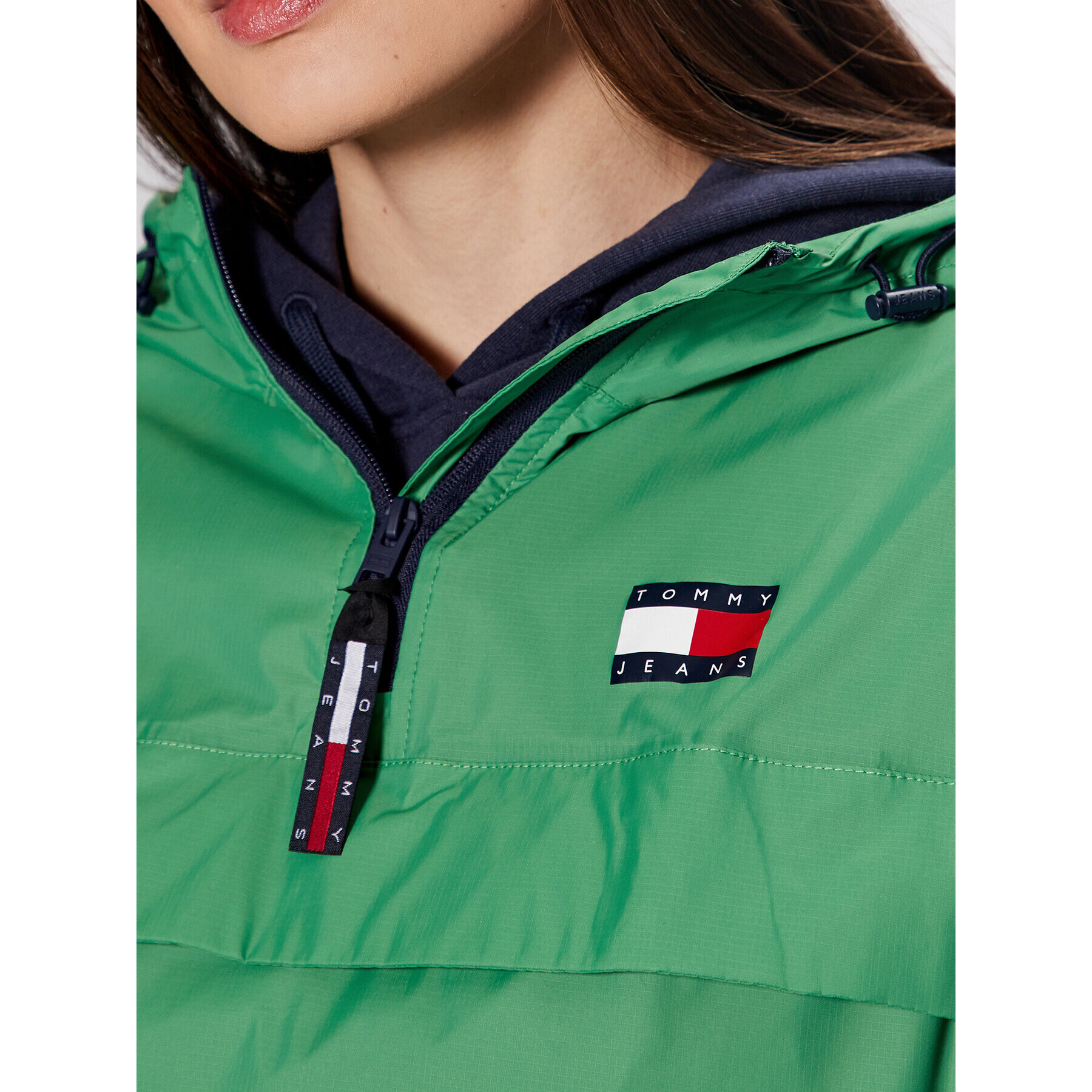 Tommy Jeans Geacă fără fermoar Chicago DW0DW15333 Verde Regular Fit - Pled.ro