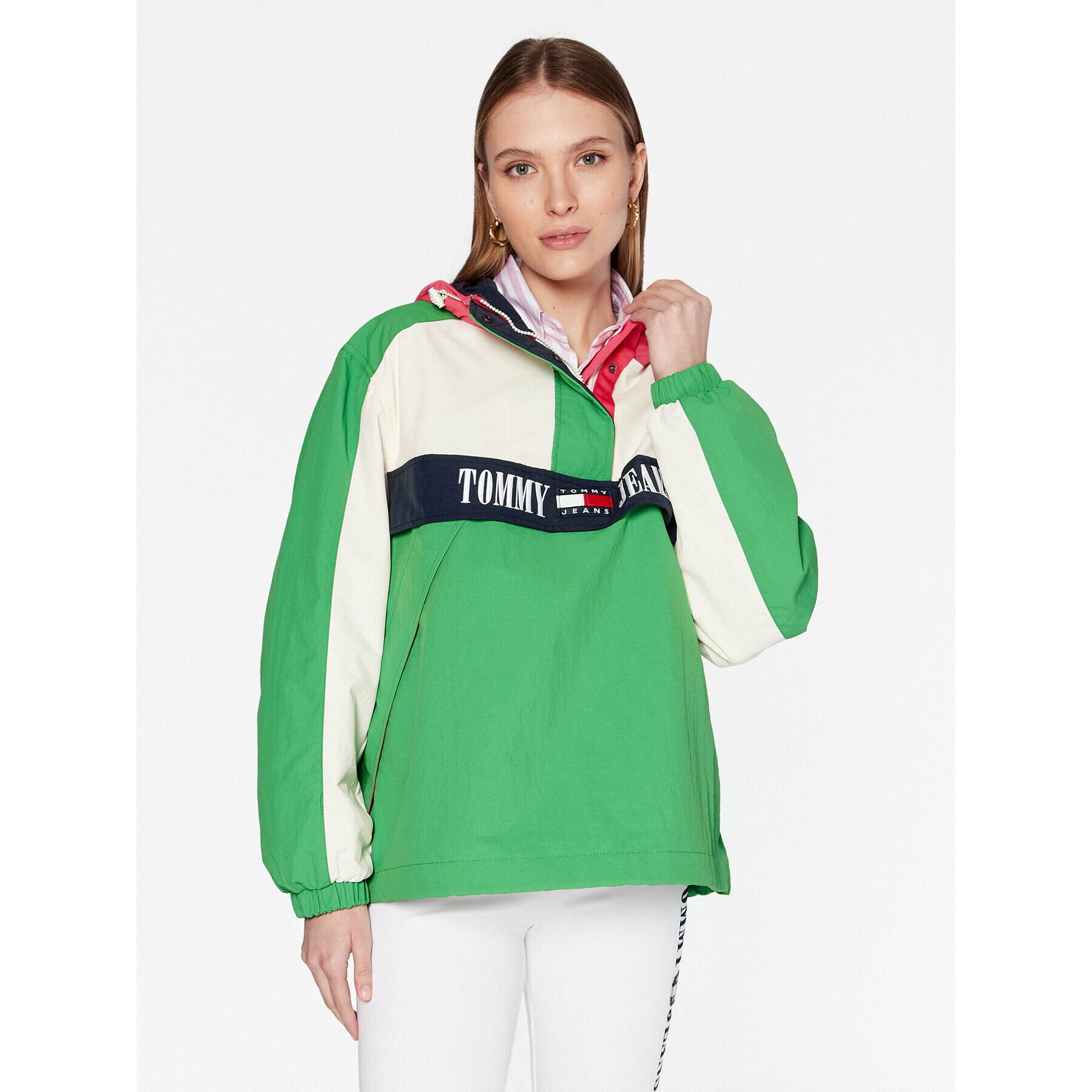 Tommy Jeans Geacă fără fermoar Chicago DW0DW15343 Colorat Relaxed Fit - Pled.ro