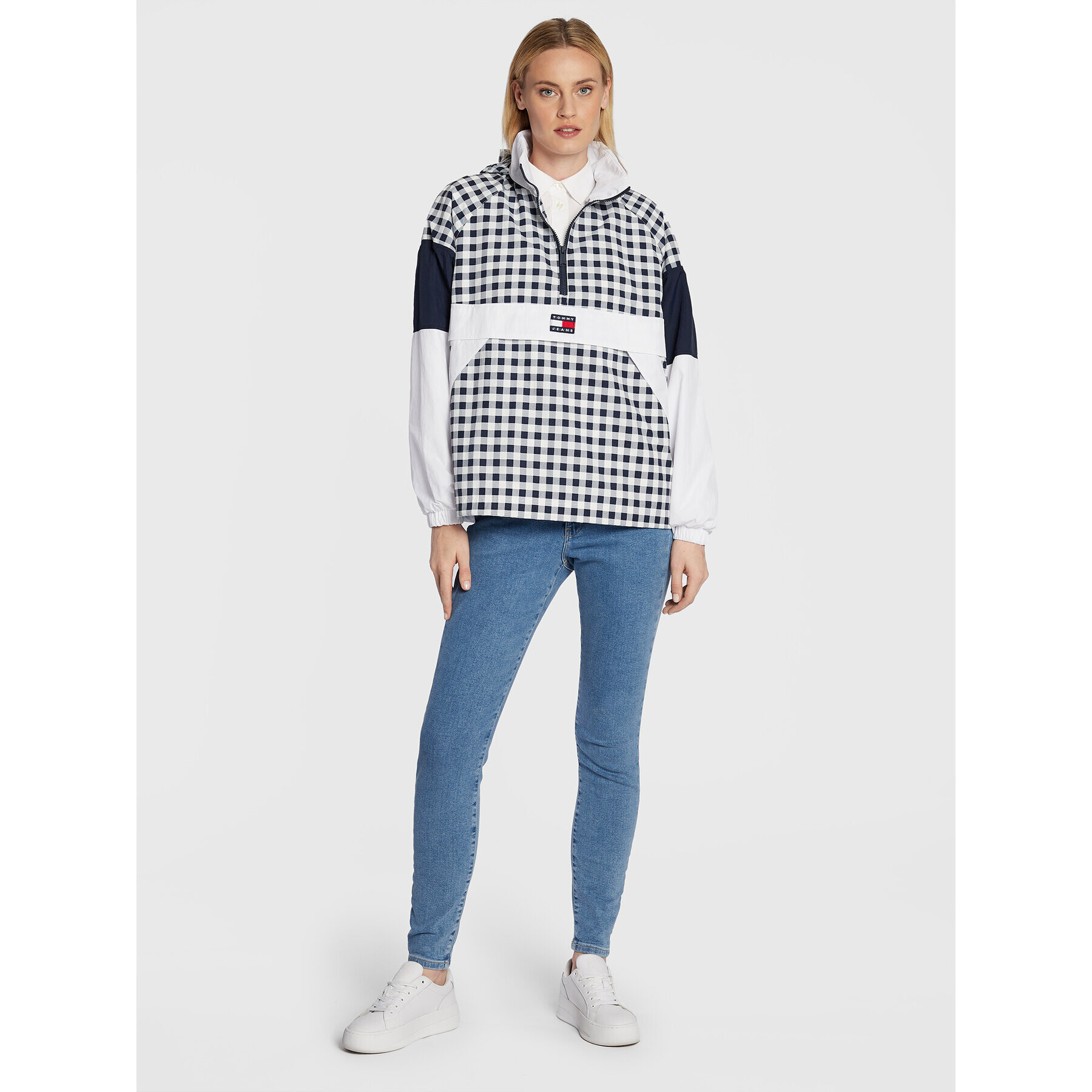 Tommy Jeans Geacă fără fermoar DW0DW13756 Bleumarin Relaxed Fit - Pled.ro