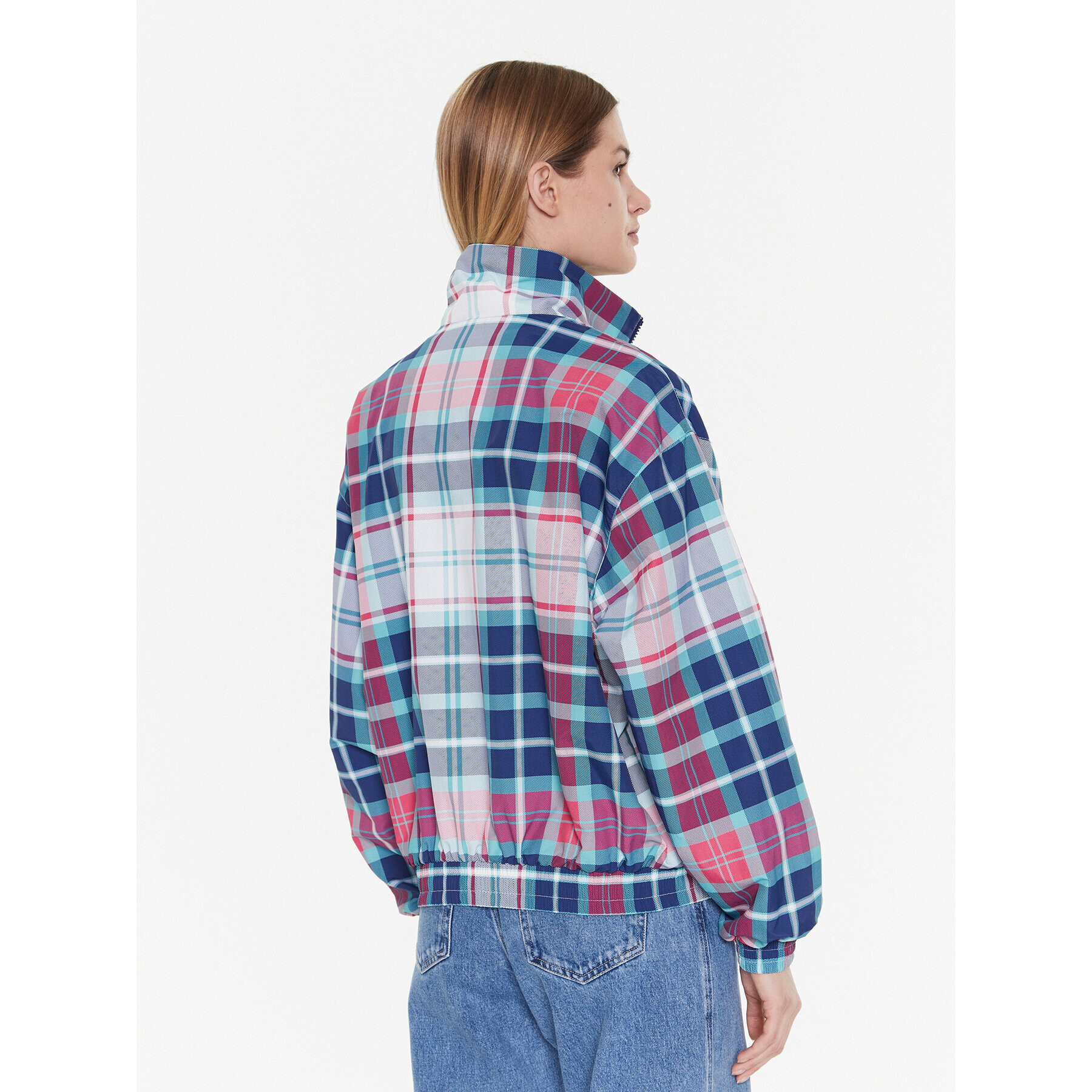 Tommy Jeans Geacă Tartan Track DW0DW14935 Colorat Regular Fit - Pled.ro