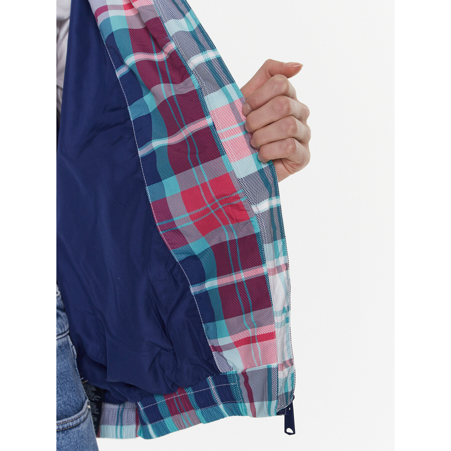 Tommy Jeans Geacă Tartan Track DW0DW14935 Colorat Regular Fit - Pled.ro