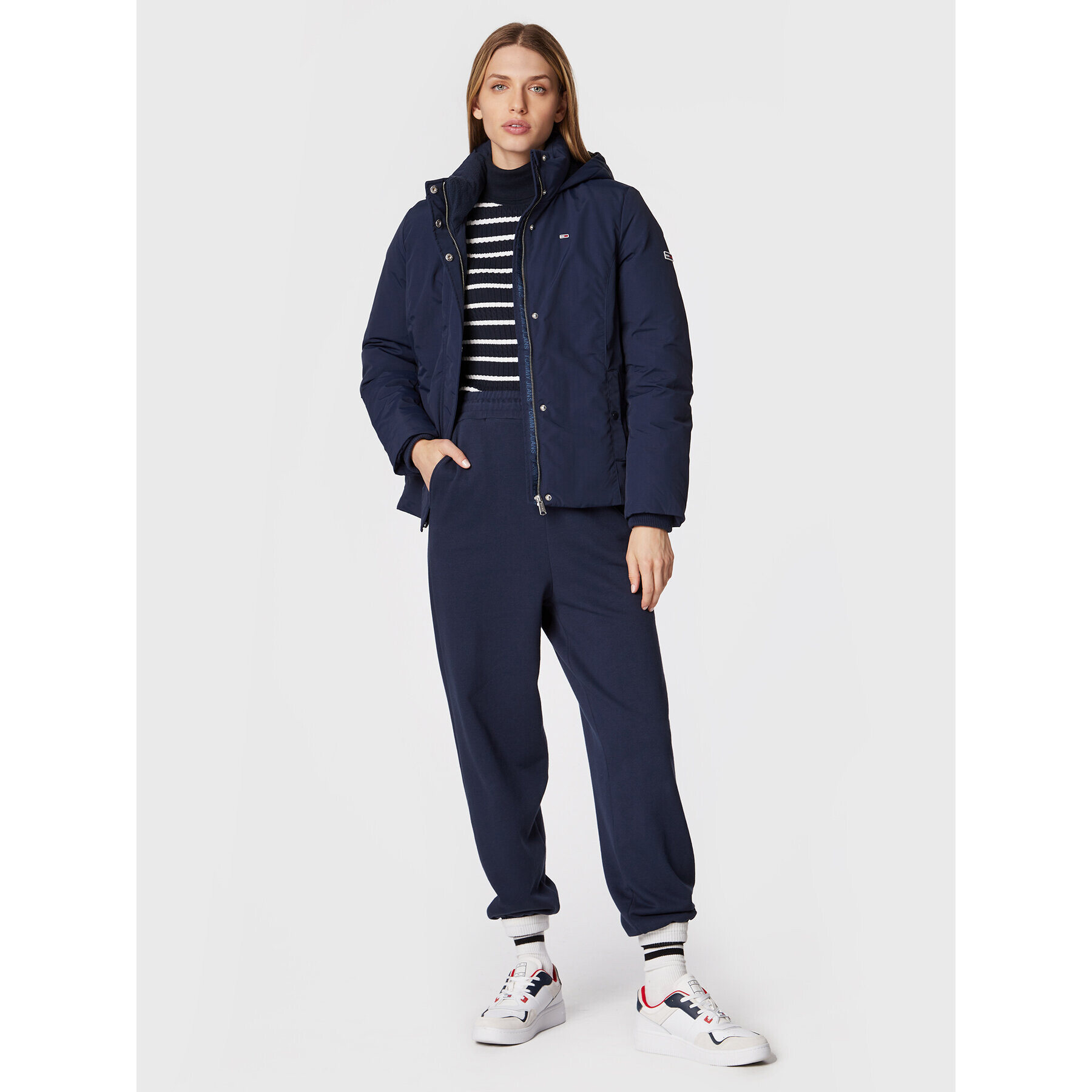 Tommy Jeans Geacă de iarnă Technical DW0DW14685 Bleumarin Regular Fit - Pled.ro