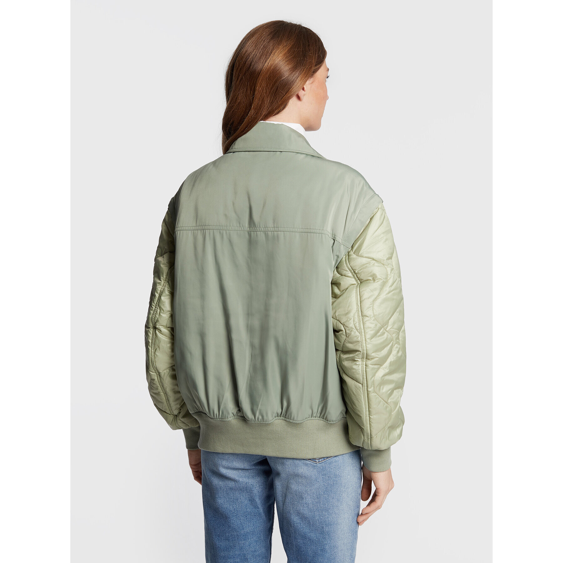 Tommy Jeans Geacă Tjw Zip DW0DW13755 Verde Relaxed Fit - Pled.ro