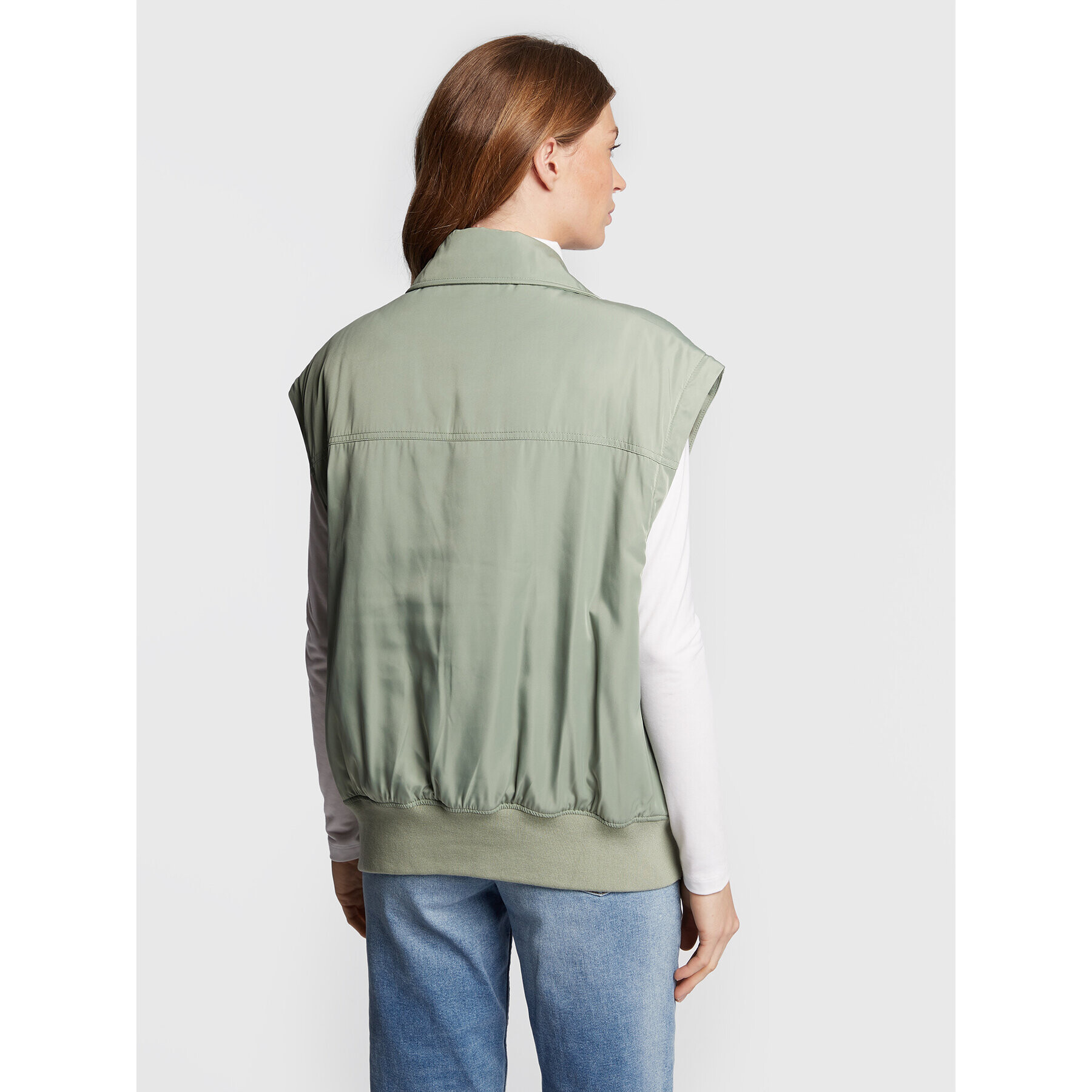 Tommy Jeans Geacă Tjw Zip DW0DW13755 Verde Relaxed Fit - Pled.ro