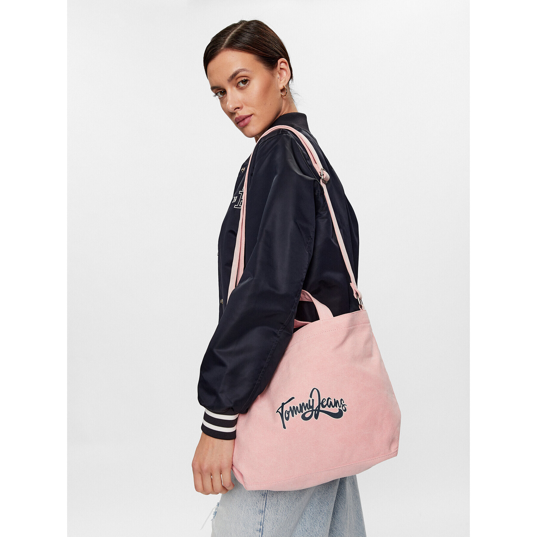 Tommy Jeans Geantă Tjw Canvas Mini Tote Veg Dye AW0AW14590 Roz - Pled.ro