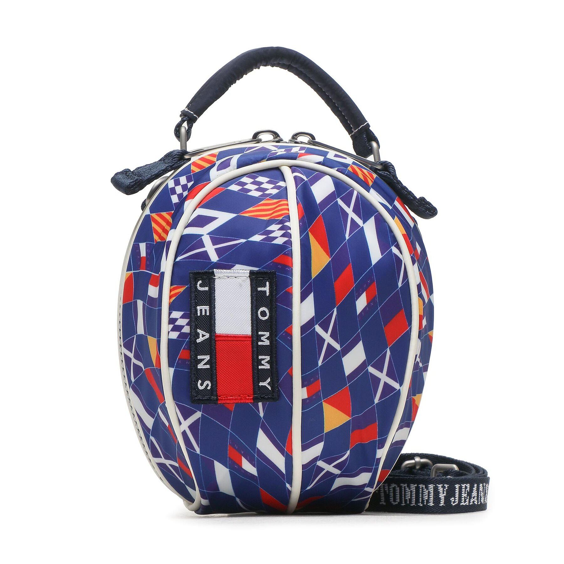 Tommy Jeans Geantă Tjw Heritage Ball Flag Print AW0AW15175 Bleumarin - Pled.ro