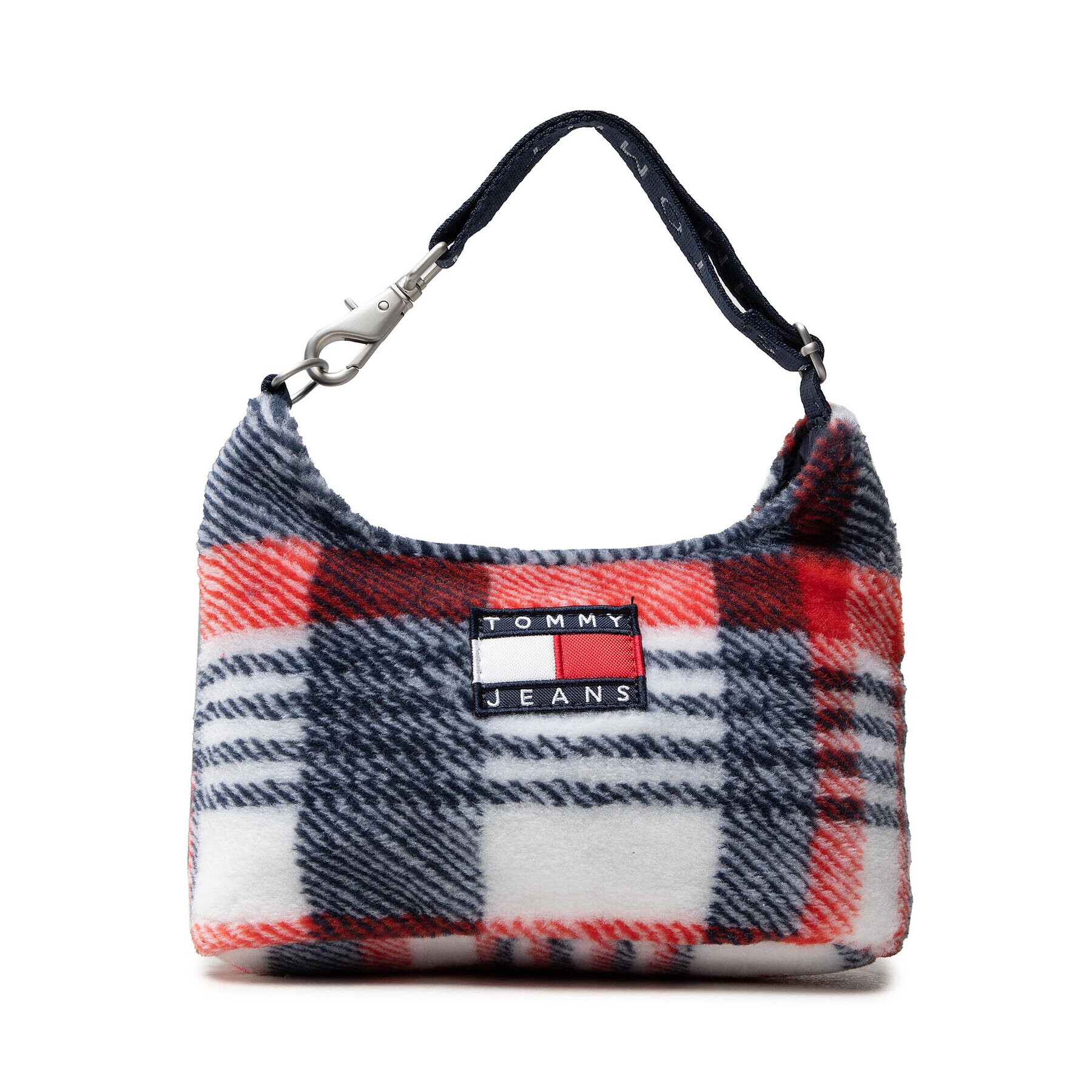 Tommy Jeans Geantă Tjw Heritage Chech Shoulder Bag AW0AW10745 Alb - Pled.ro