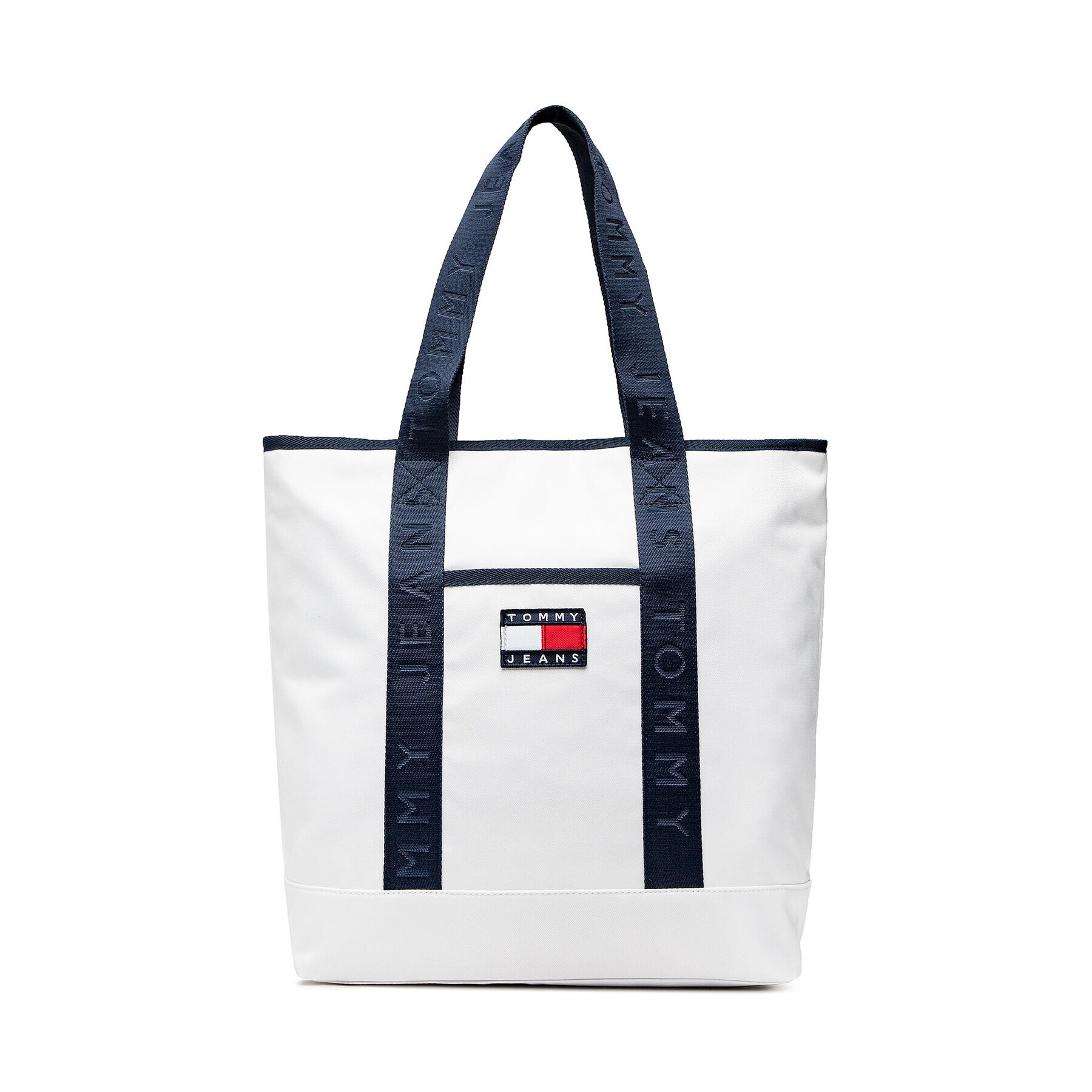 Tommy Jeans Geantă Tjw Heritage Tote AW0AW11841 Alb - Pled.ro