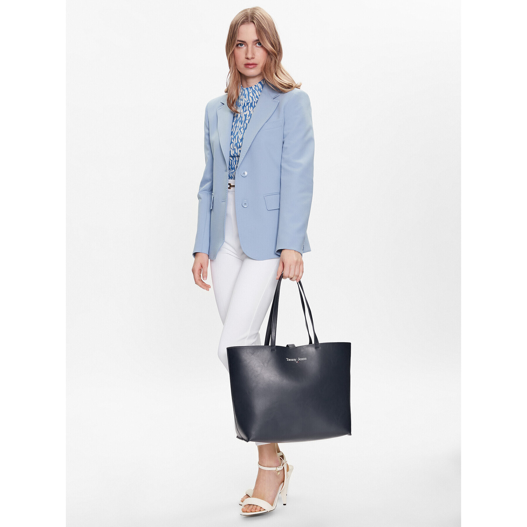 Tommy Jeans Geantă Tjw Must Tote AW0AW14552 Bleumarin - Pled.ro