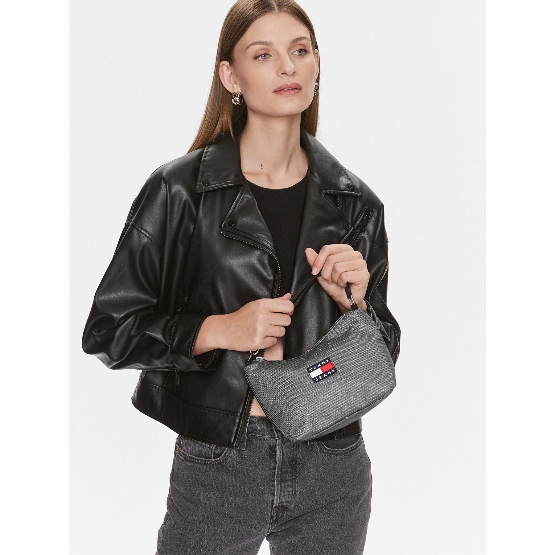 Tommy Jeans Geantă Tjw Party Shoulder Bag AW0AW16068 Negru - Pled.ro