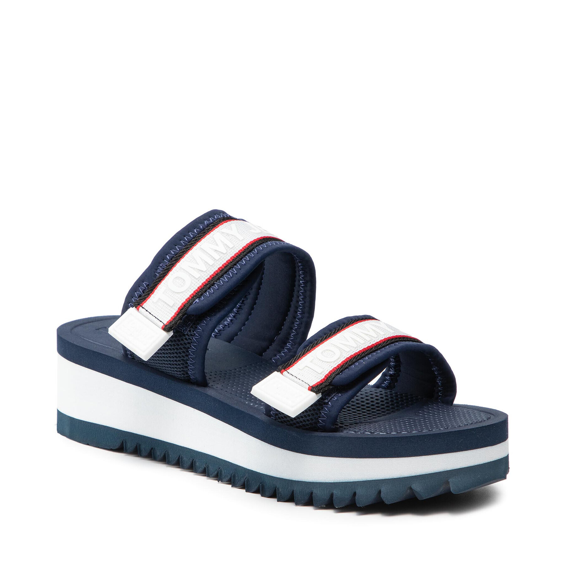 Tommy Jeans Șlapi Color Pop Mule Sandal EN0EN01326 Bleumarin - Pled.ro