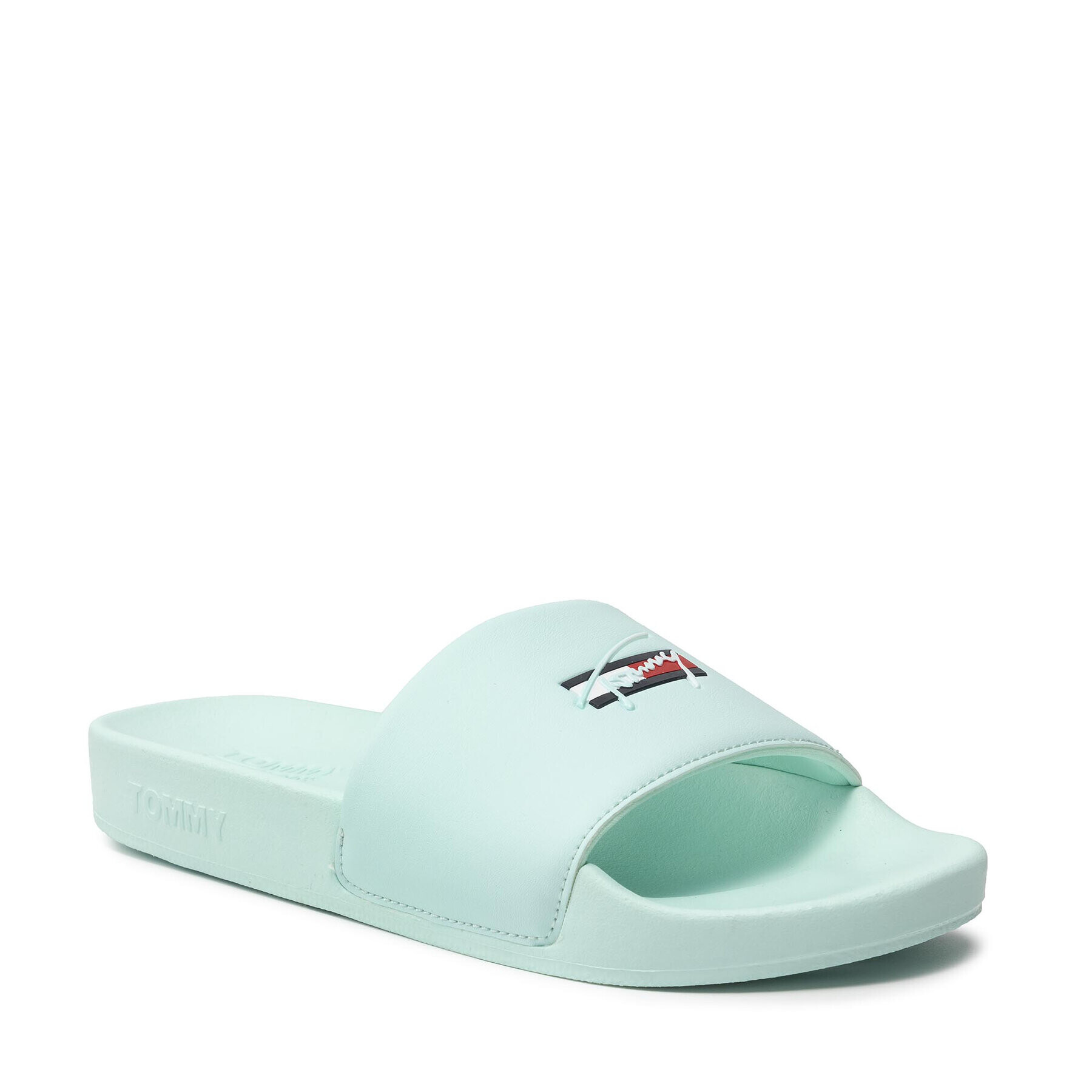 Tommy Jeans Șlapi Essential Pool Slide EN0EN01431 Verde - Pled.ro