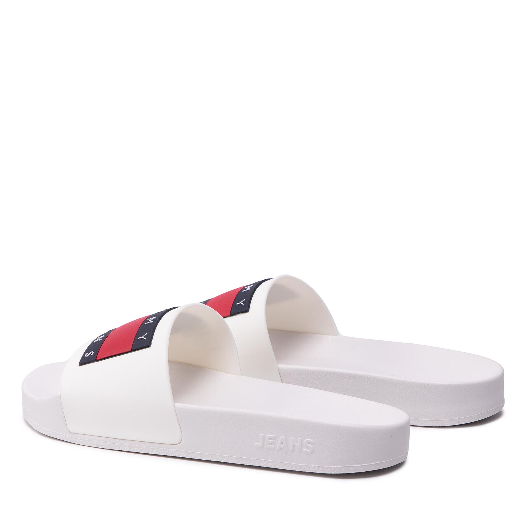 Tommy Jeans Șlapi Flag Pool Slide EN0EN01889 Alb - Pled.ro