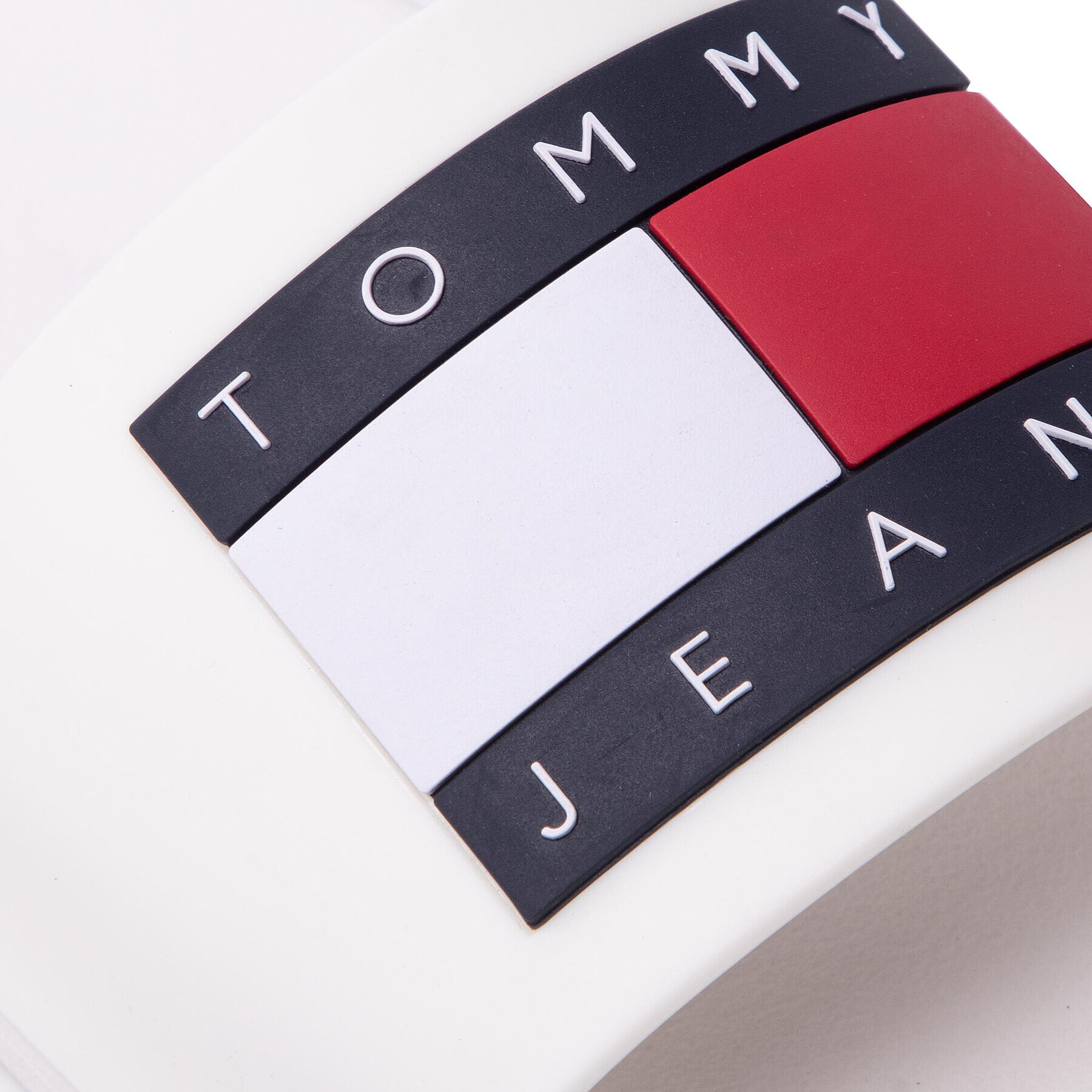 Tommy Jeans Șlapi Flag Pool Slide EN0EN01889 Alb - Pled.ro