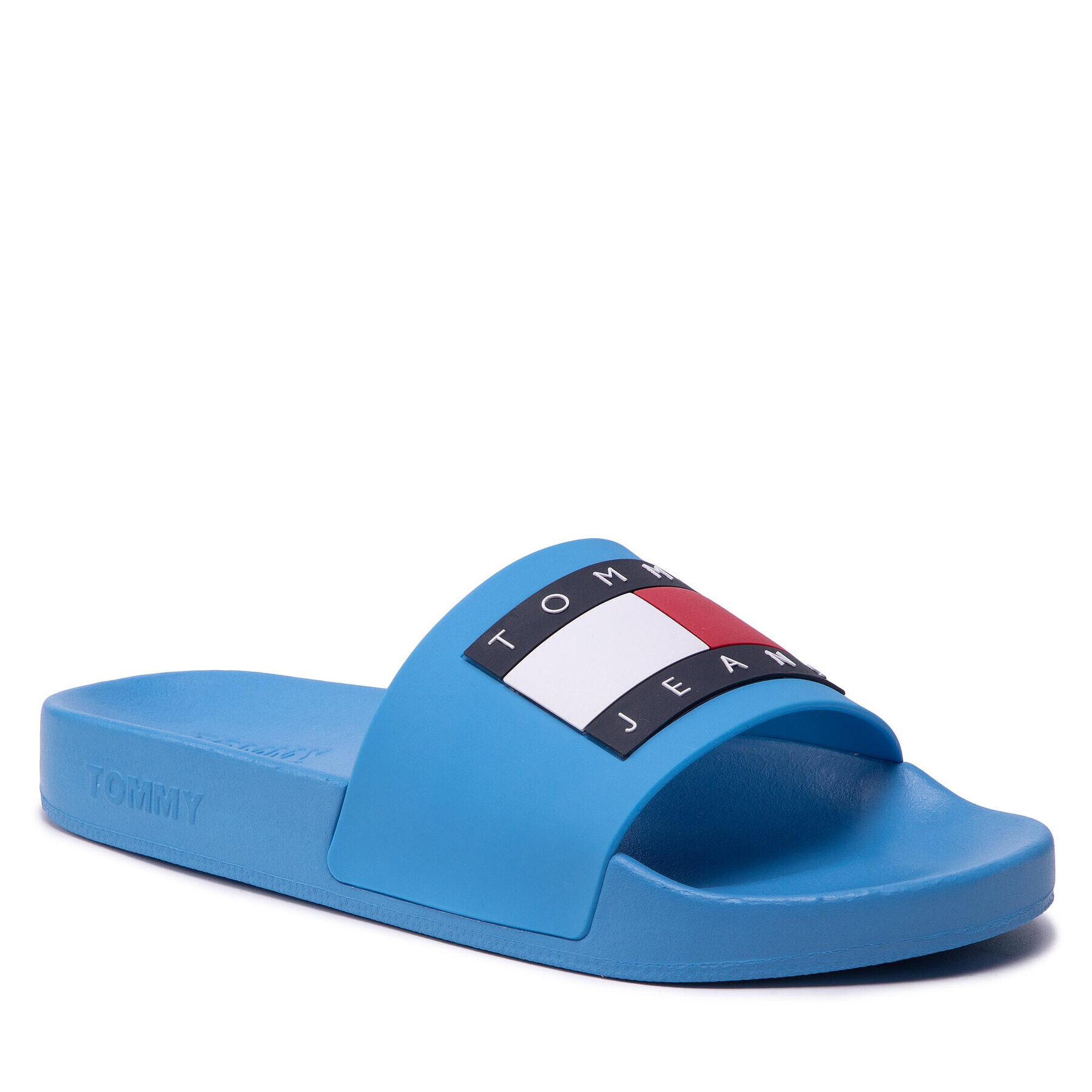 Tommy Jeans Șlapi Flag Pool Slide EN0EN01889 Albastru - Pled.ro