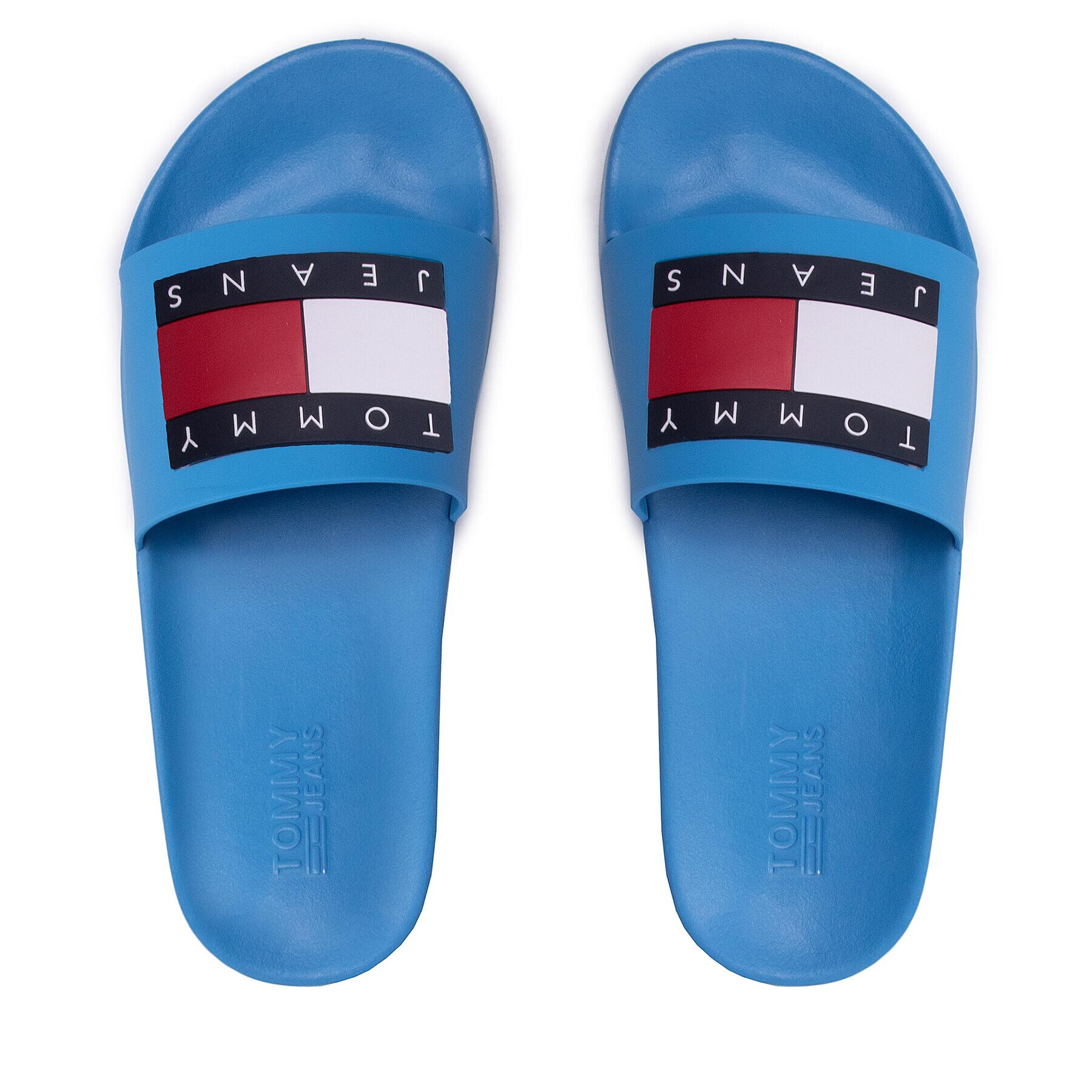 Tommy Jeans Șlapi Flag Pool Slide EN0EN01889 Albastru - Pled.ro