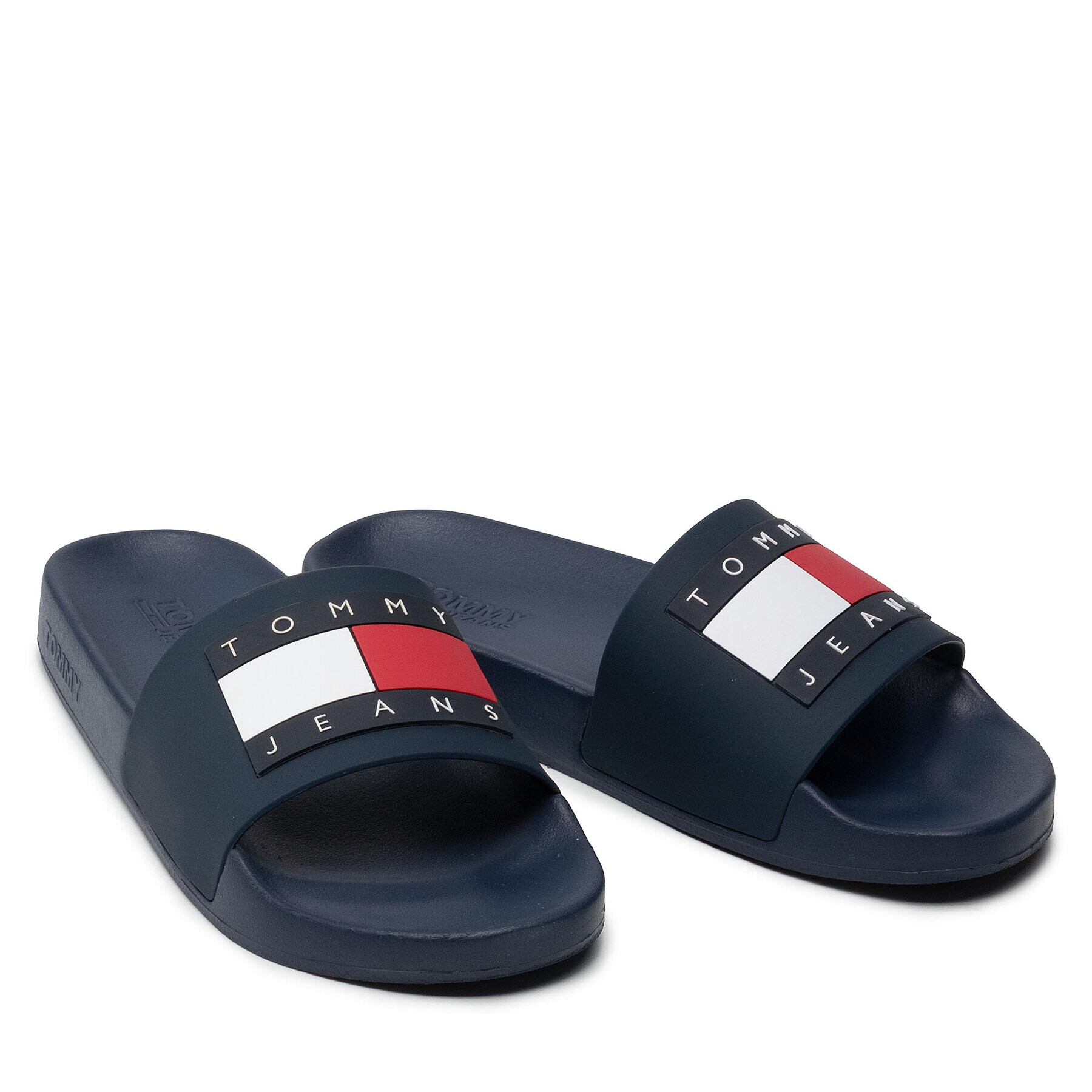 Tommy Jeans Șlapi Flag Pool Slide EN0EN01889 Bleumarin - Pled.ro