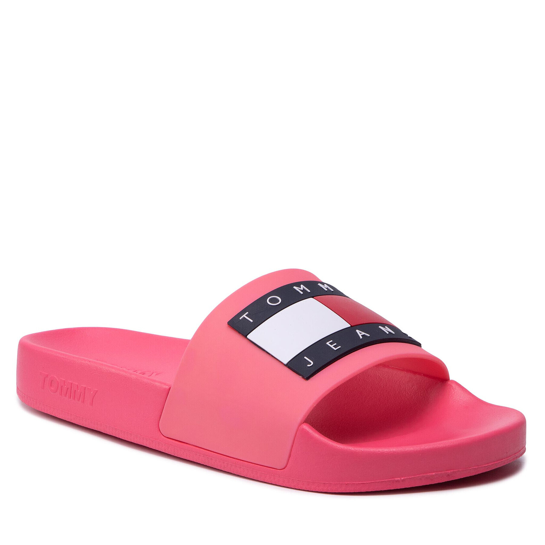 Tommy Jeans Șlapi Flag Pool Slide EN0EN01889 Roz - Pled.ro