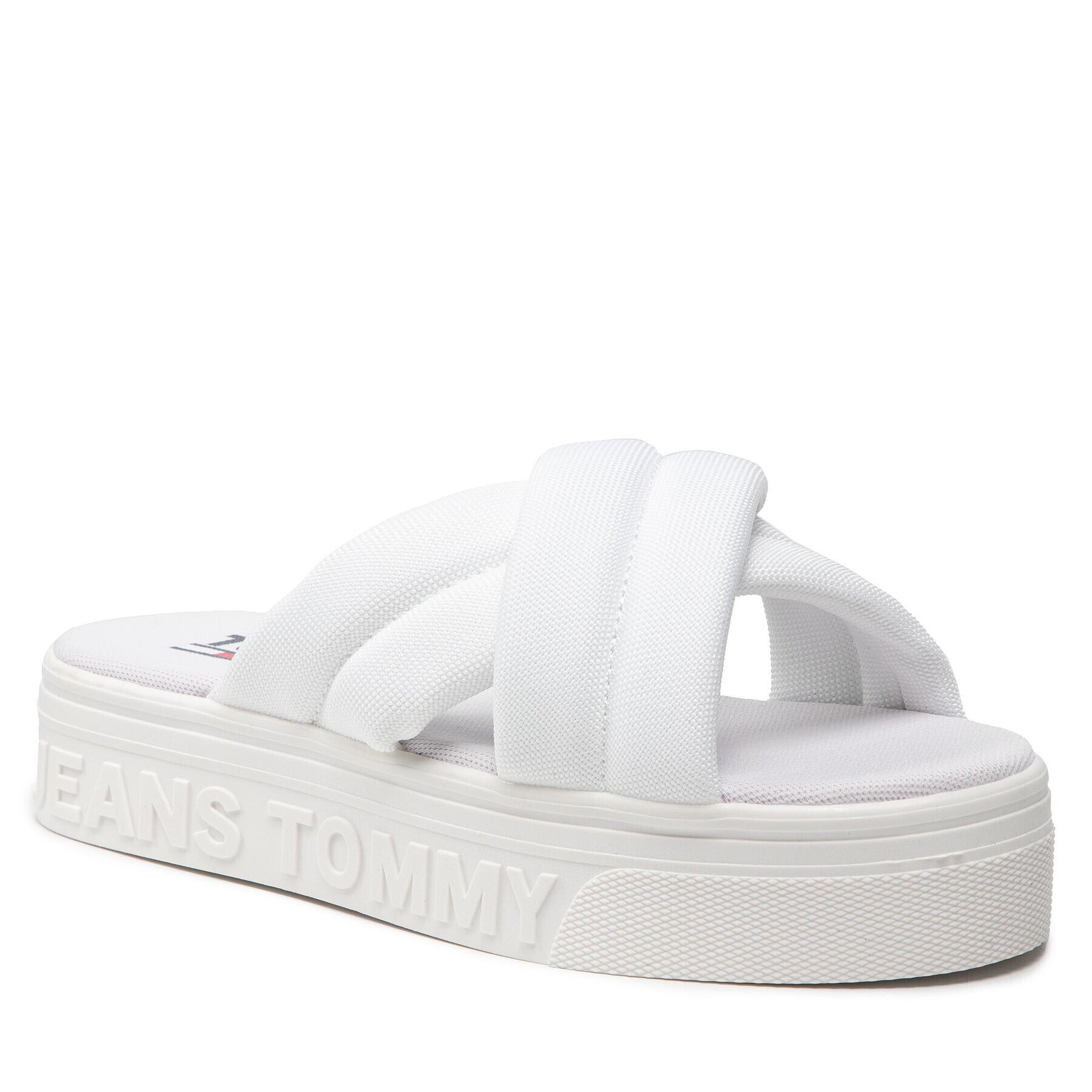 Tommy Jeans Șlapi Flatform Sandal EN0EN01798 Alb - Pled.ro