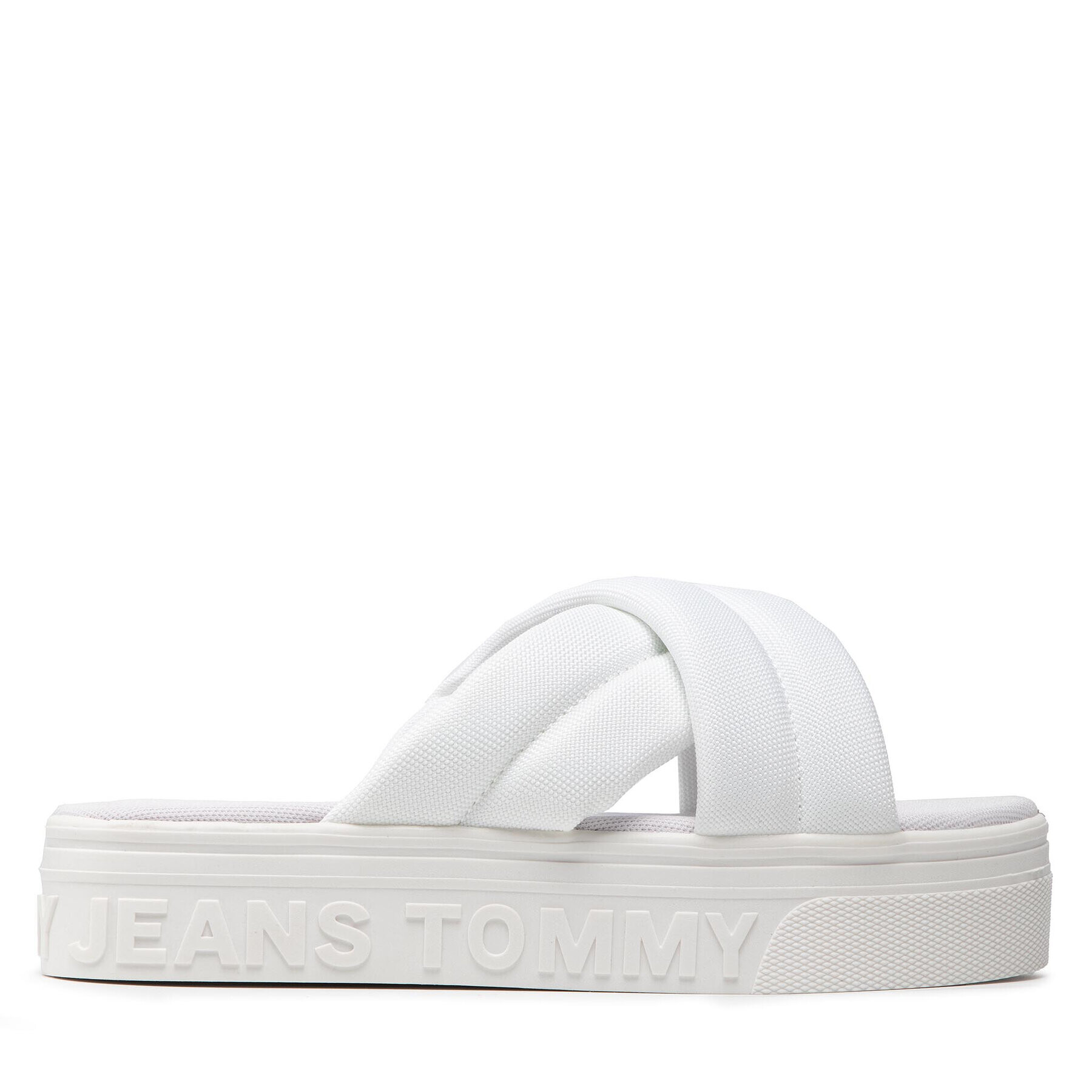 Tommy Jeans Șlapi Flatform Sandal EN0EN01798 Alb - Pled.ro