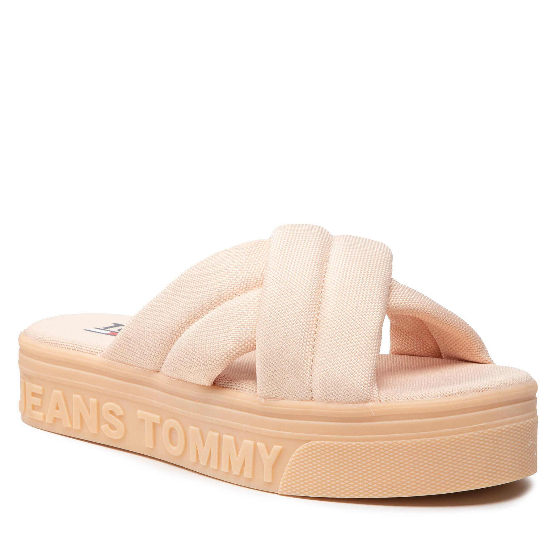 Tommy Jeans Șlapi Flatform Sandal EN0EN01798 Portocaliu - Pled.ro