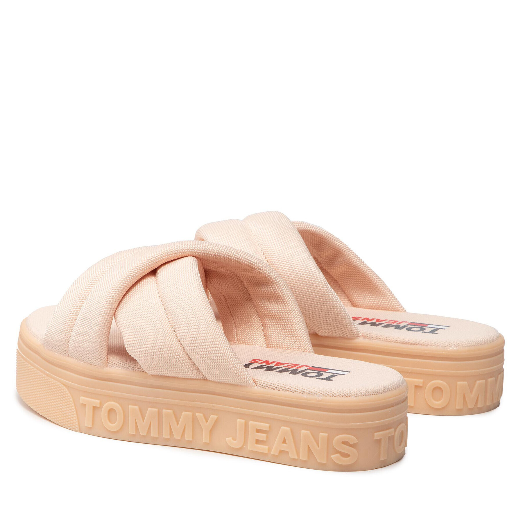 Tommy Jeans Șlapi Flatform Sandal EN0EN01798 Portocaliu - Pled.ro