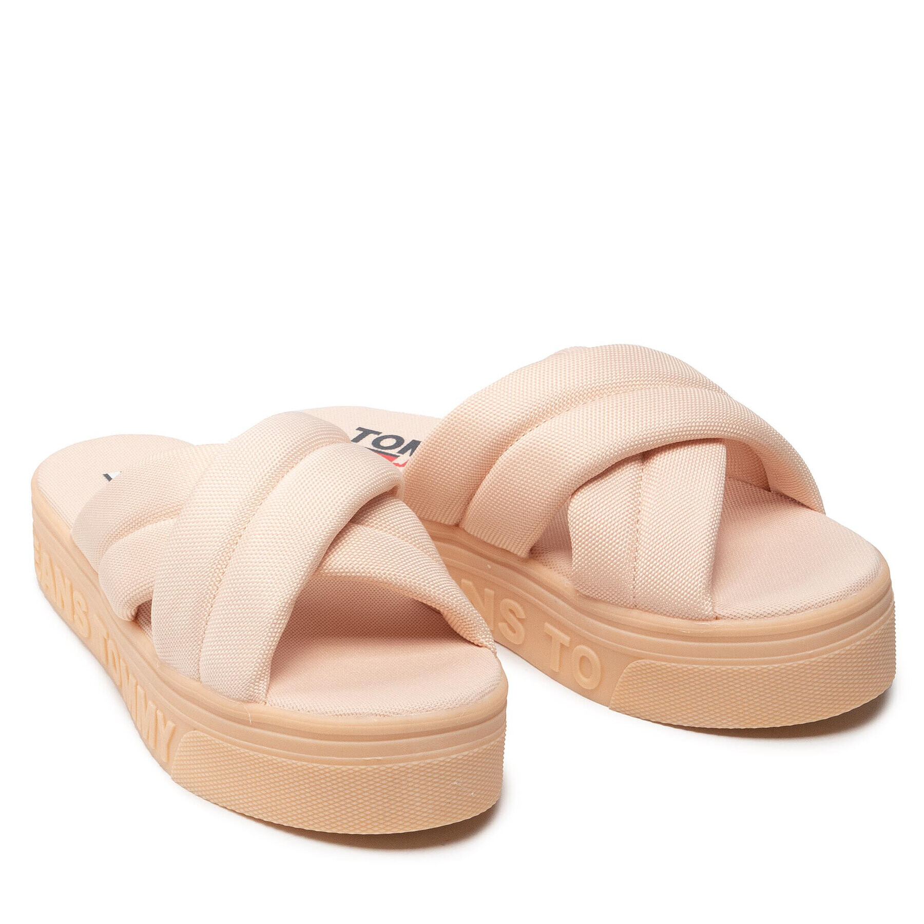 Tommy Jeans Șlapi Flatform Sandal EN0EN01798 Portocaliu - Pled.ro