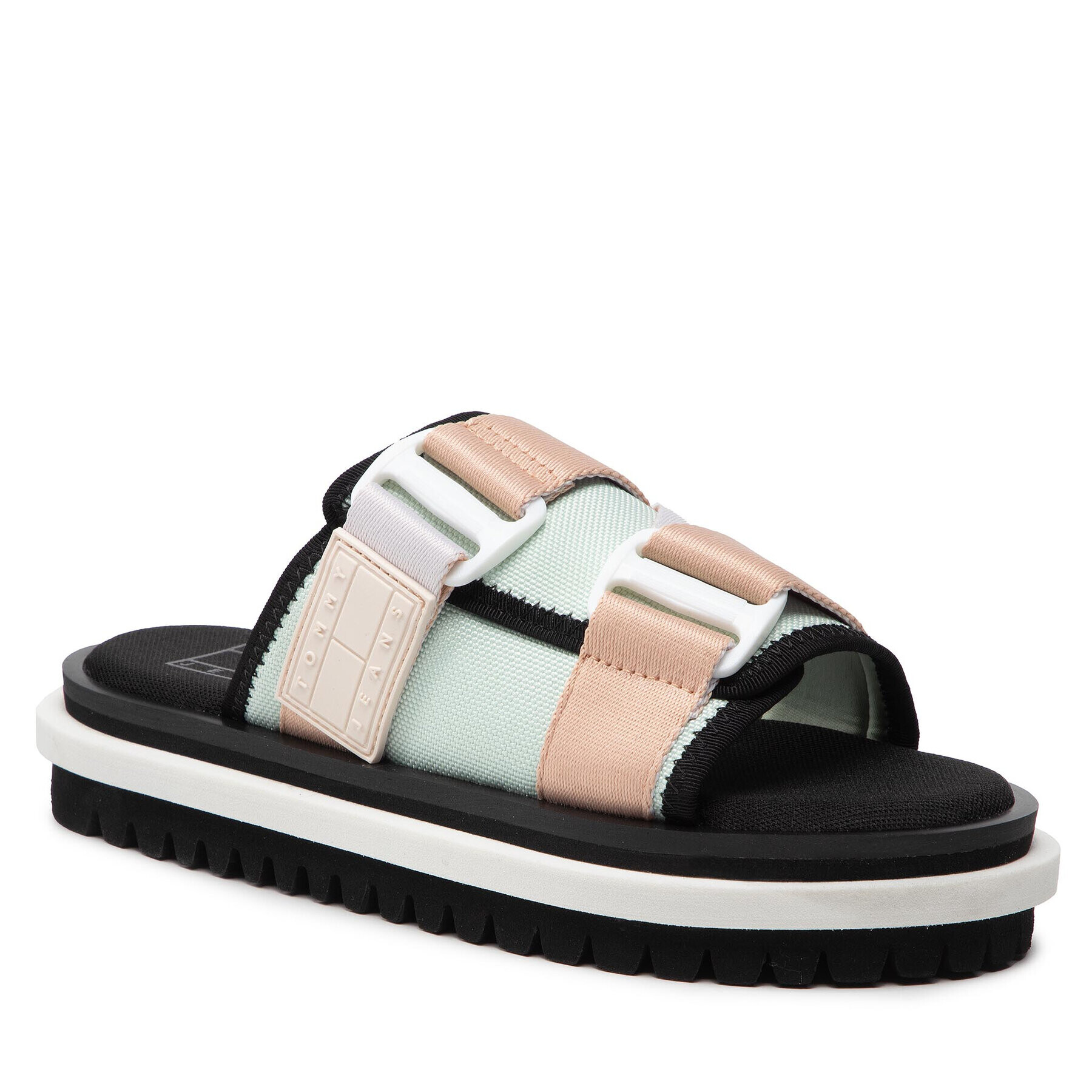 Tommy Jeans Șlapi Flatform Webbing Sandal EN0EN01802 Colorat - Pled.ro