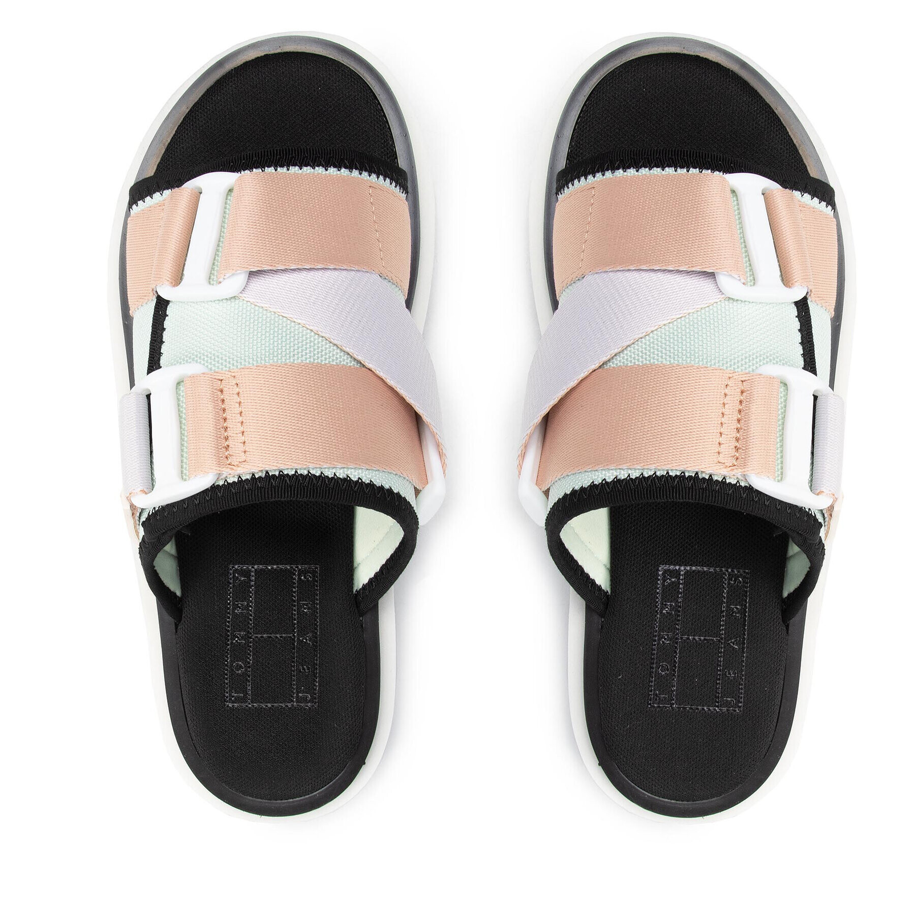 Tommy Jeans Șlapi Flatform Webbing Sandal EN0EN01802 Colorat - Pled.ro