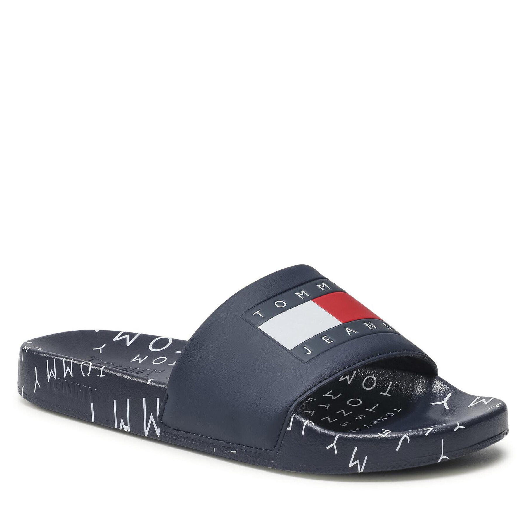 Tommy Jeans Șlapi Heritage Pool Slide EM0EM00730 Bleumarin - Pled.ro