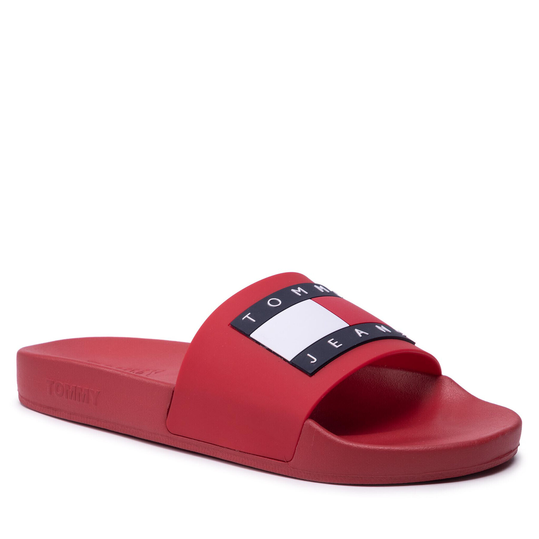 Tommy Jeans Șlapi Mens Flag Pool Slide EM0EM01021 Roșu - Pled.ro