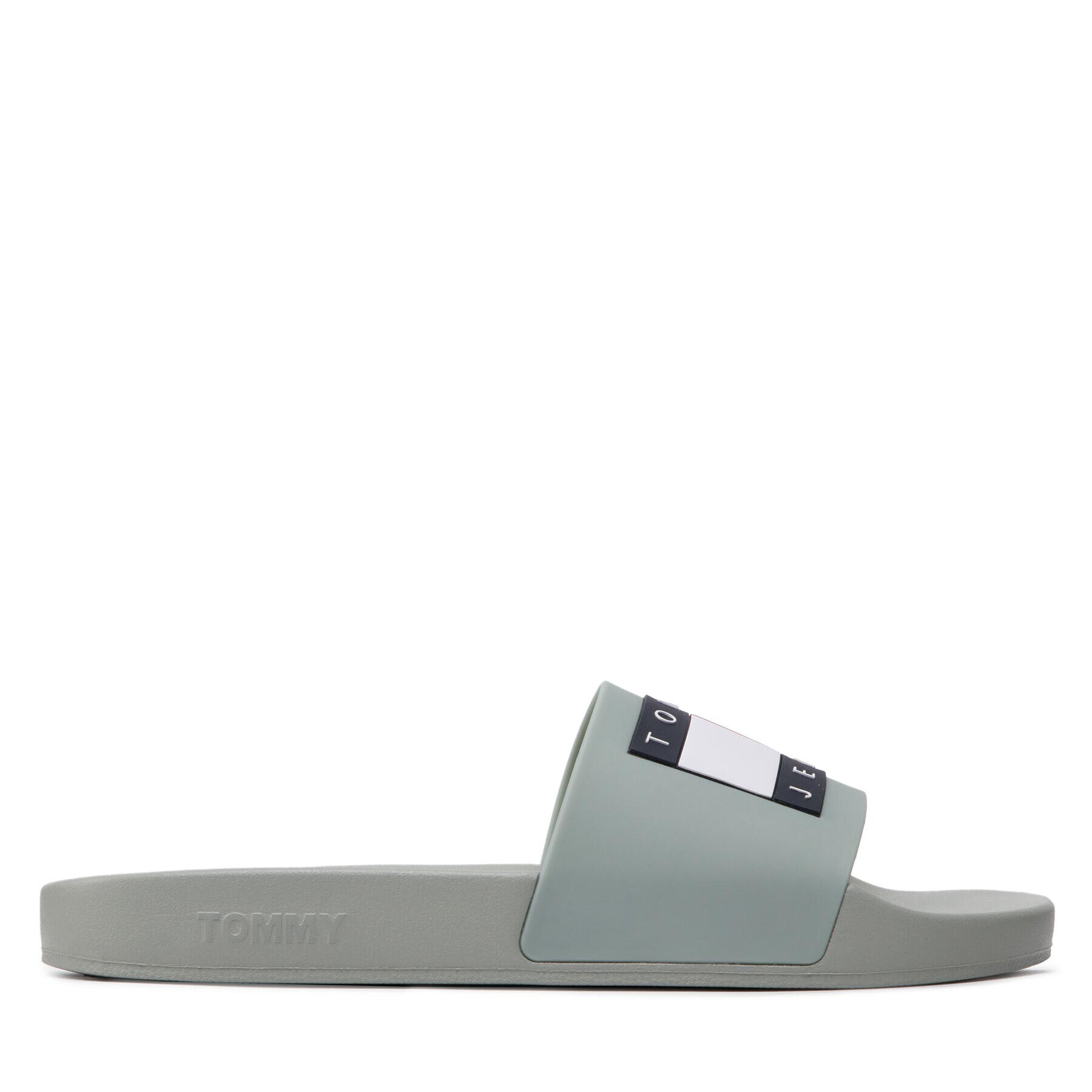 Tommy Jeans Șlapi Mens Flag Pool Slide EM0EM01021 Verde - Pled.ro