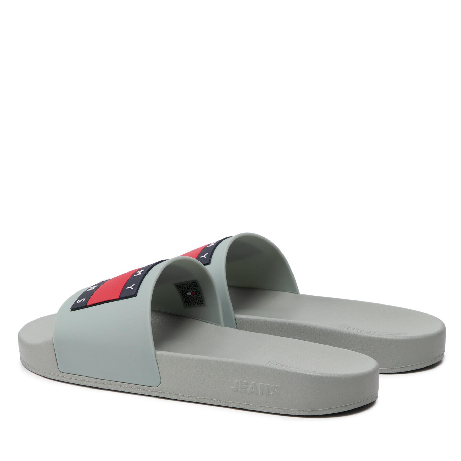 Tommy Jeans Șlapi Mens Flag Pool Slide EM0EM01021 Verde - Pled.ro