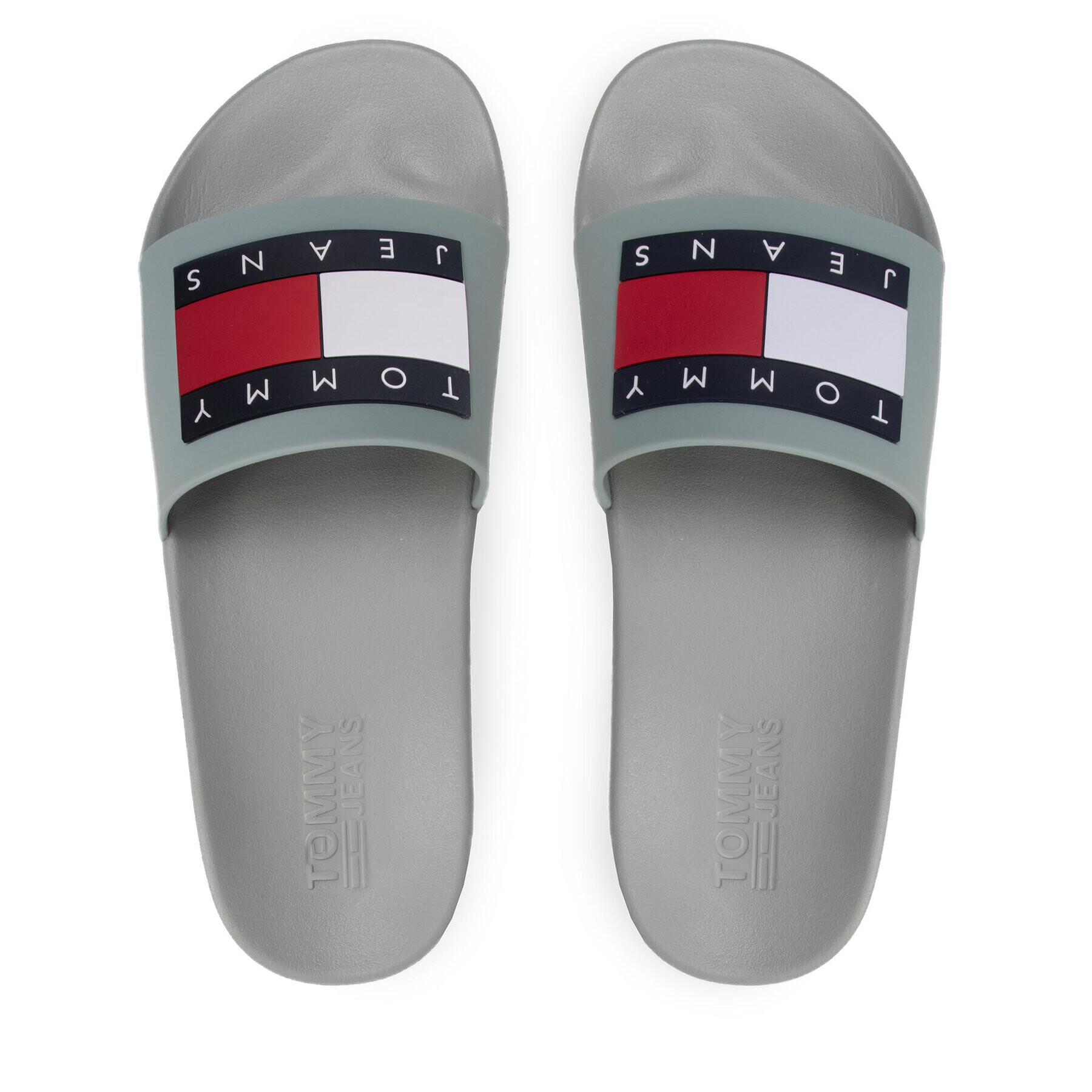 Tommy Jeans Șlapi Mens Flag Pool Slide EM0EM01021 Verde - Pled.ro