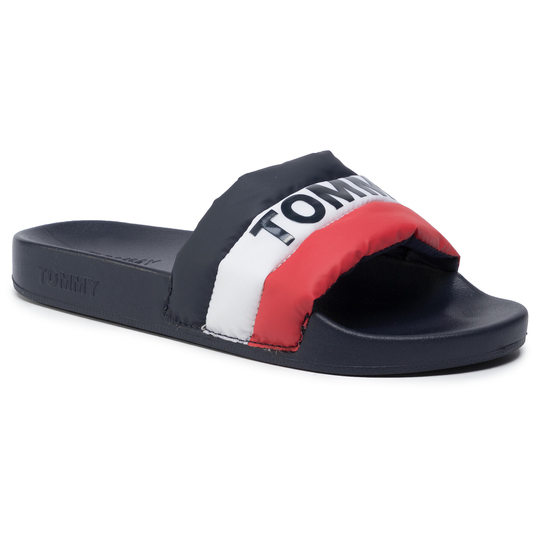 Tommy Jeans Șlapi Padded Nylon Pool Slide EN0EN00667 Bleumarin - Pled.ro