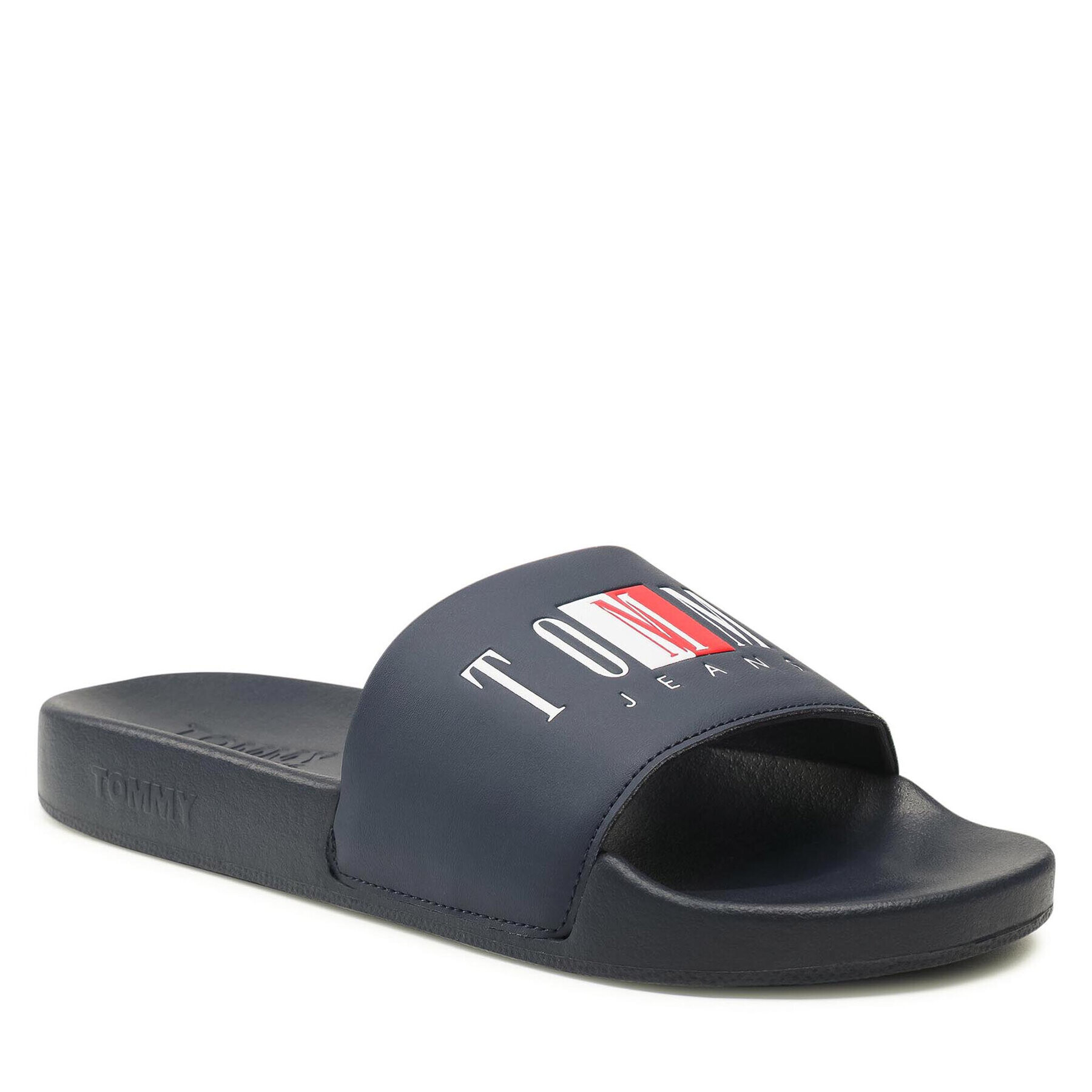 Tommy Jeans Șlapi Pool Slide EM0EM00690 Bleumarin - Pled.ro